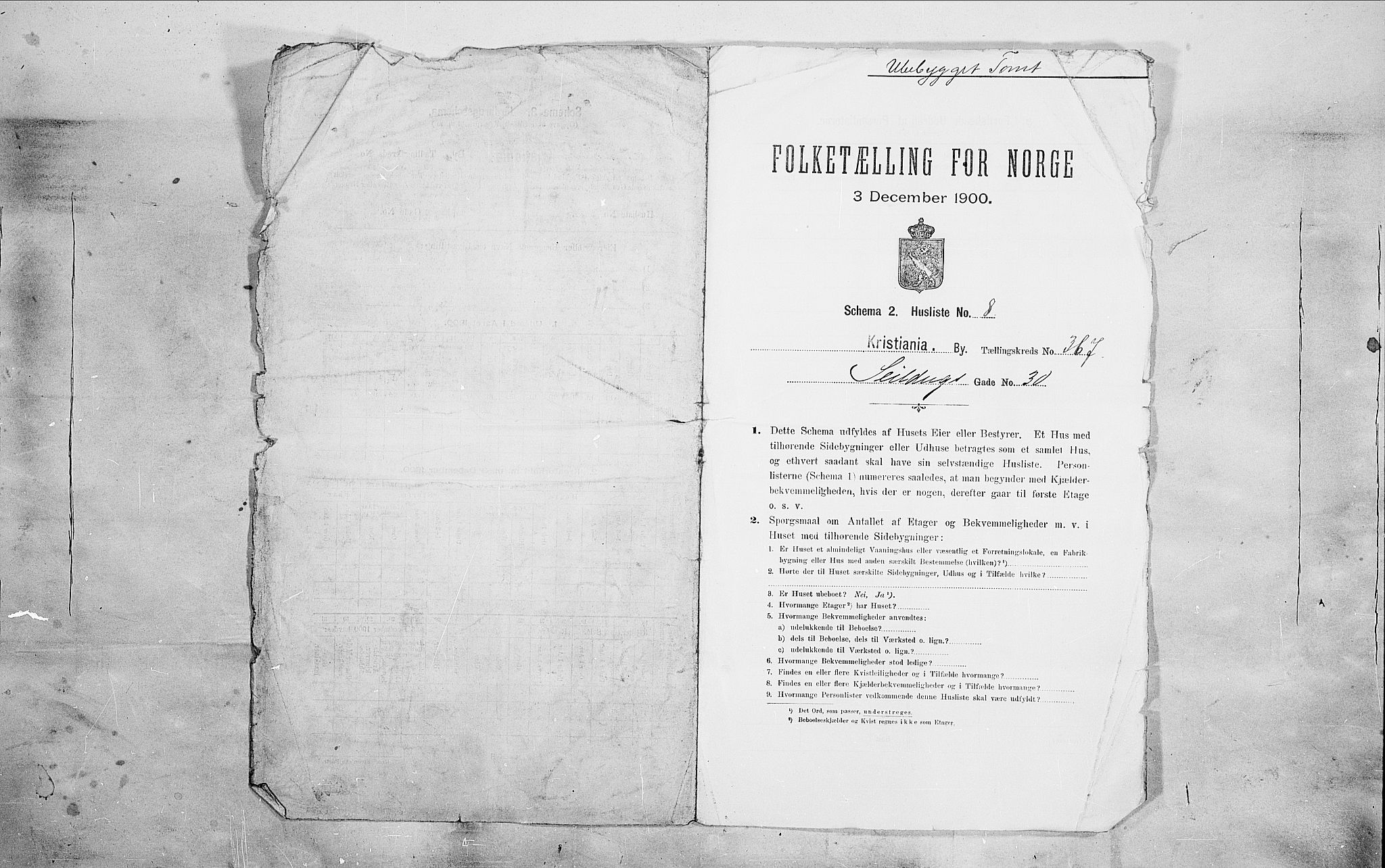 SAO, Folketelling 1900 for 0301 Kristiania kjøpstad, 1900, s. 84197