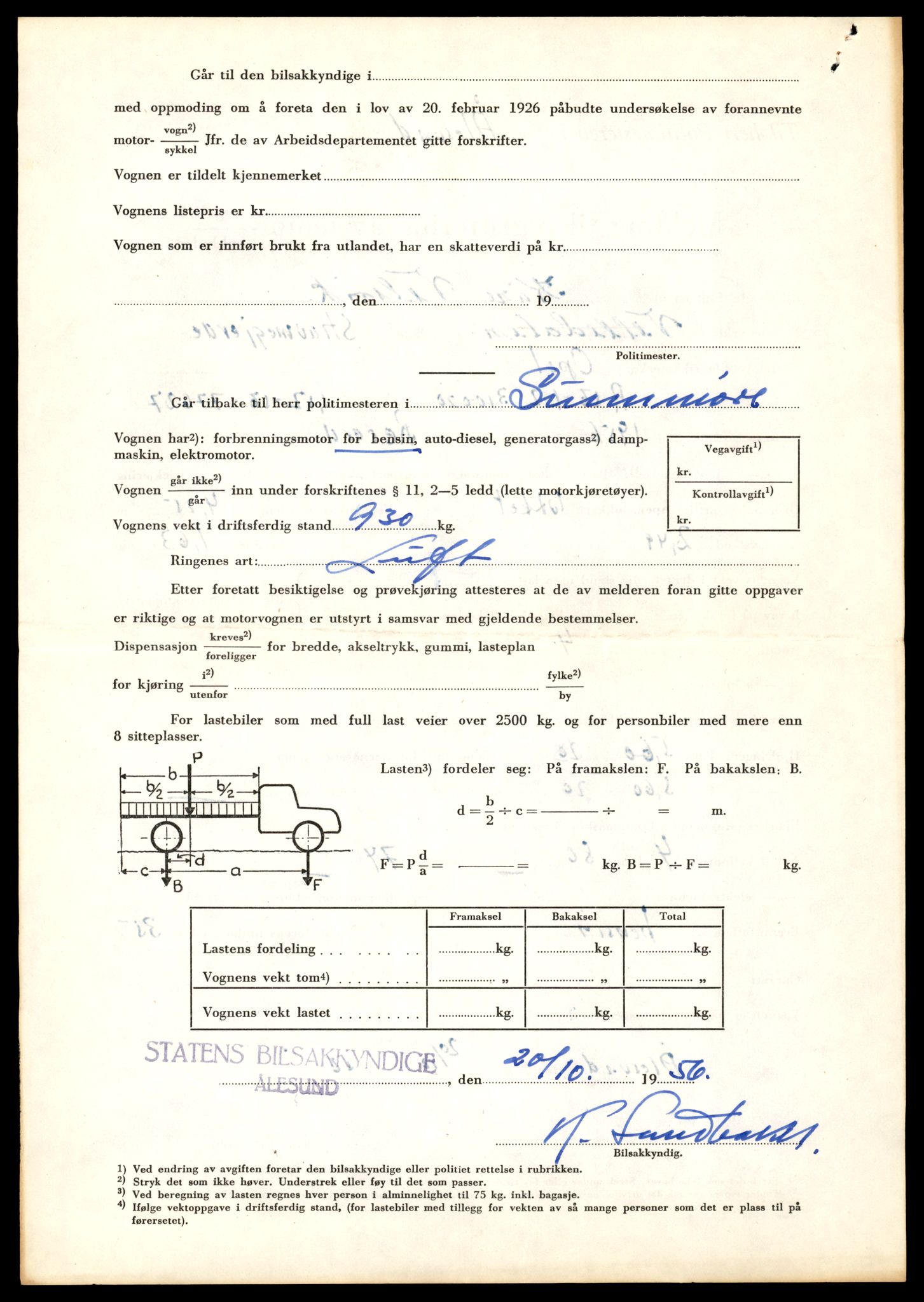 Møre og Romsdal vegkontor - Ålesund trafikkstasjon, SAT/A-4099/F/Fe/L0019: Registreringskort for kjøretøy T 10228 - T 10350, 1927-1998, s. 678