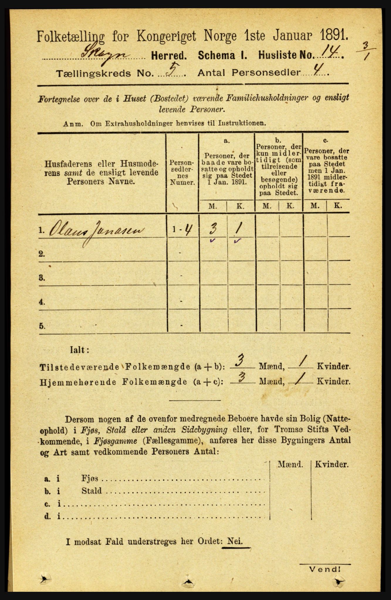 RA, Folketelling 1891 for 1719 Skogn herred, 1891, s. 2858