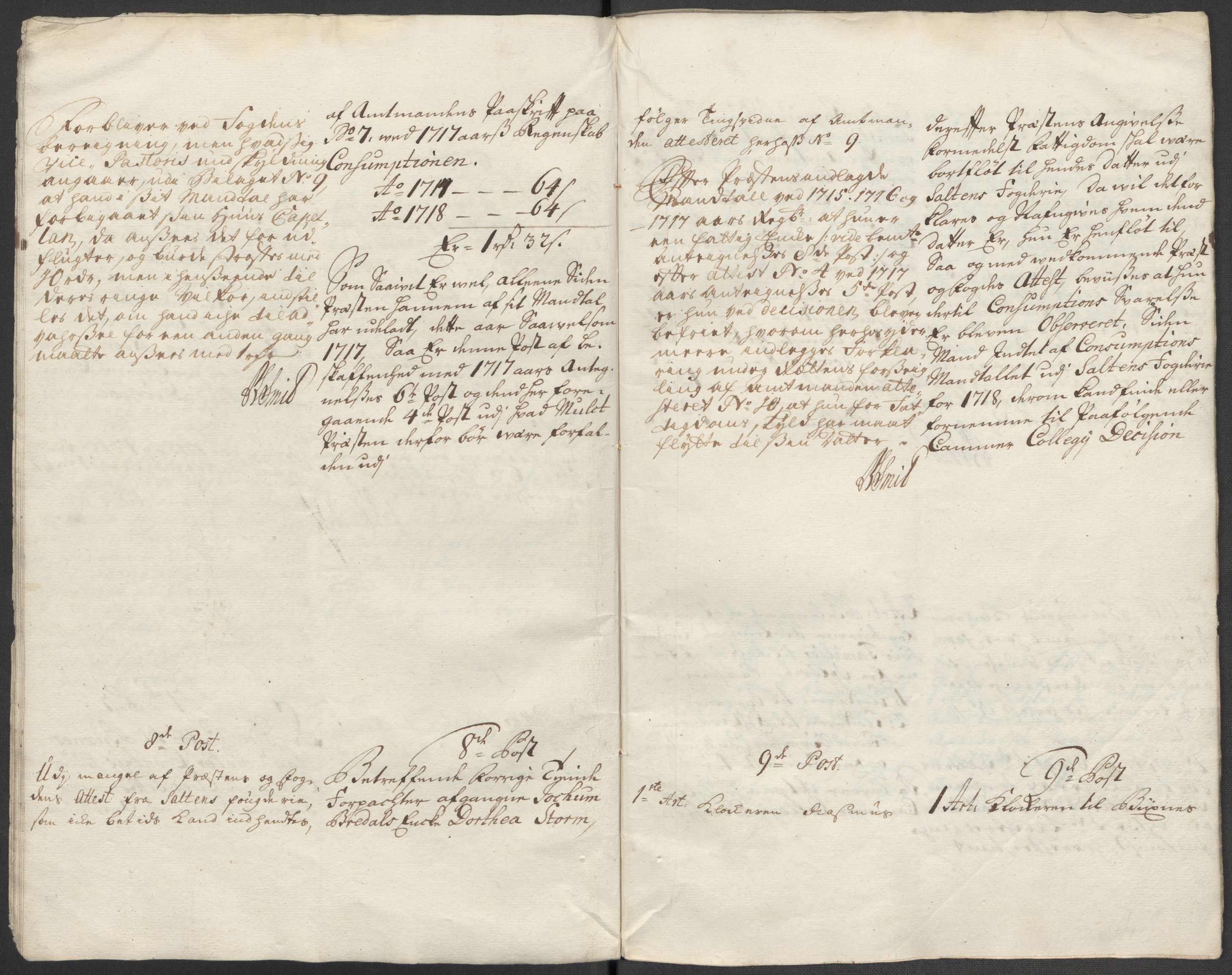 Rentekammeret inntil 1814, Reviderte regnskaper, Fogderegnskap, AV/RA-EA-4092/R67/L4684: Fogderegnskap Vesterålen, Andenes og Lofoten, 1718, s. 415