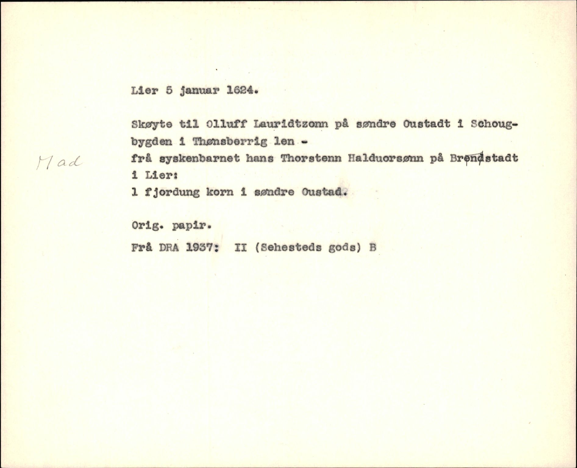 Riksarkivets diplomsamling, AV/RA-EA-5965/F35/F35f/L0001: Regestsedler: Diplomer fra DRA 1937 og 1996, s. 573