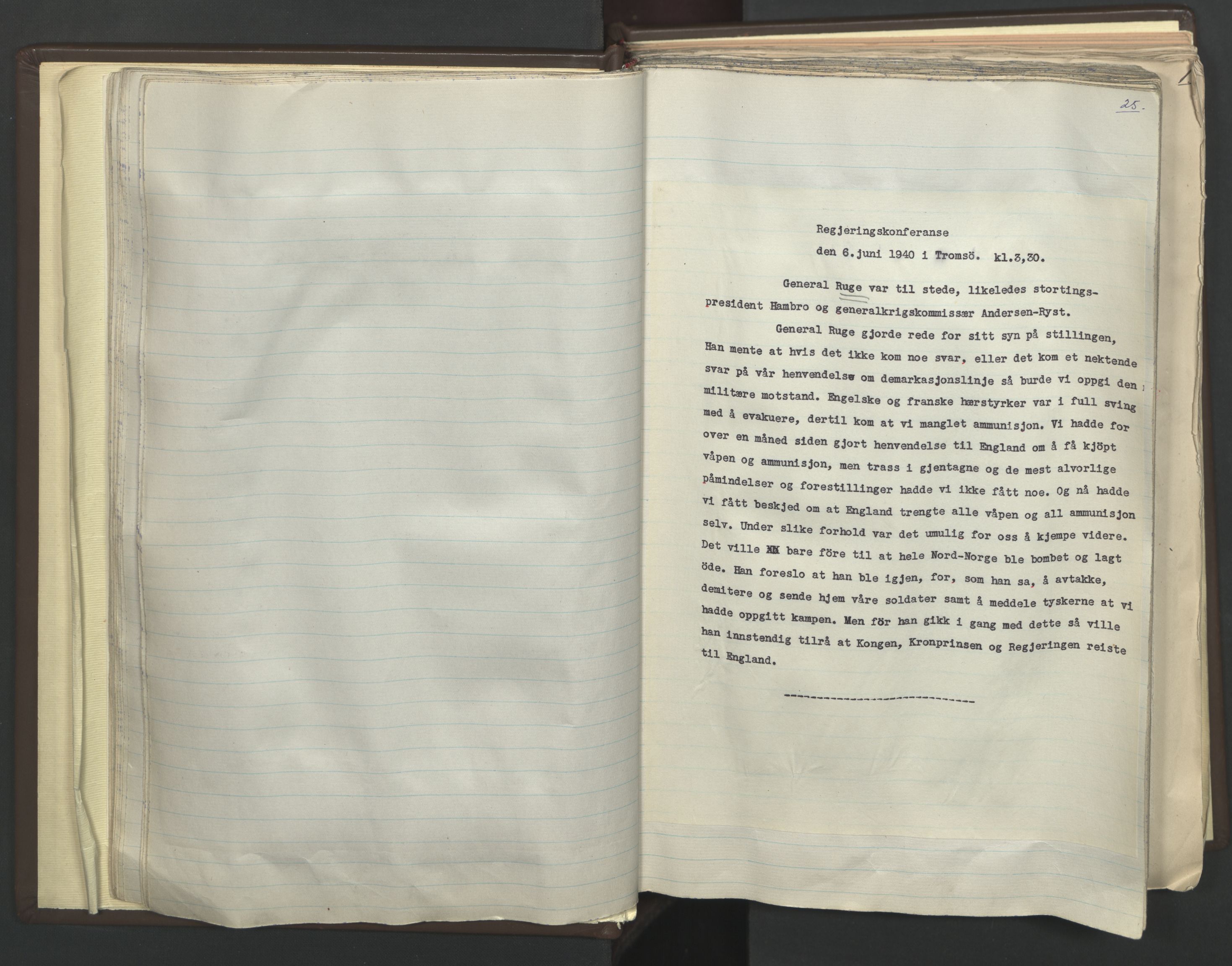 Statsministerens kontor, AV/RA-S-1005/A/Aa/L0001: Referat fra regjeringskonferanser, 1940-1941, s. 25