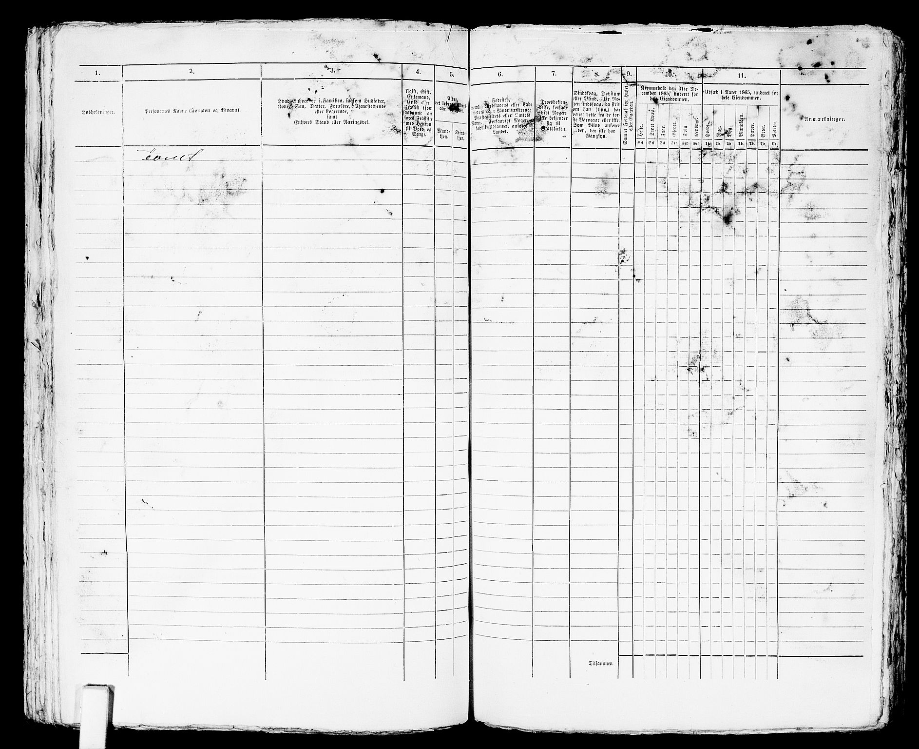 RA, Folketelling 1865 for 0706B Sandeherred prestegjeld, Sandefjord kjøpstad, 1865, s. 186