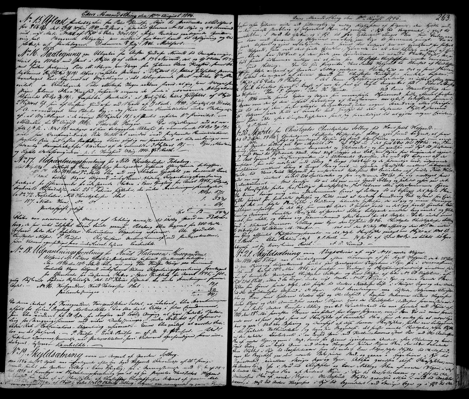Eiker, Modum og Sigdal sorenskriveri, AV/SAKO-A-123/G/Ga/Gaa/L0012a: Pantebok nr. I 12a, 1844-1848, s. 263