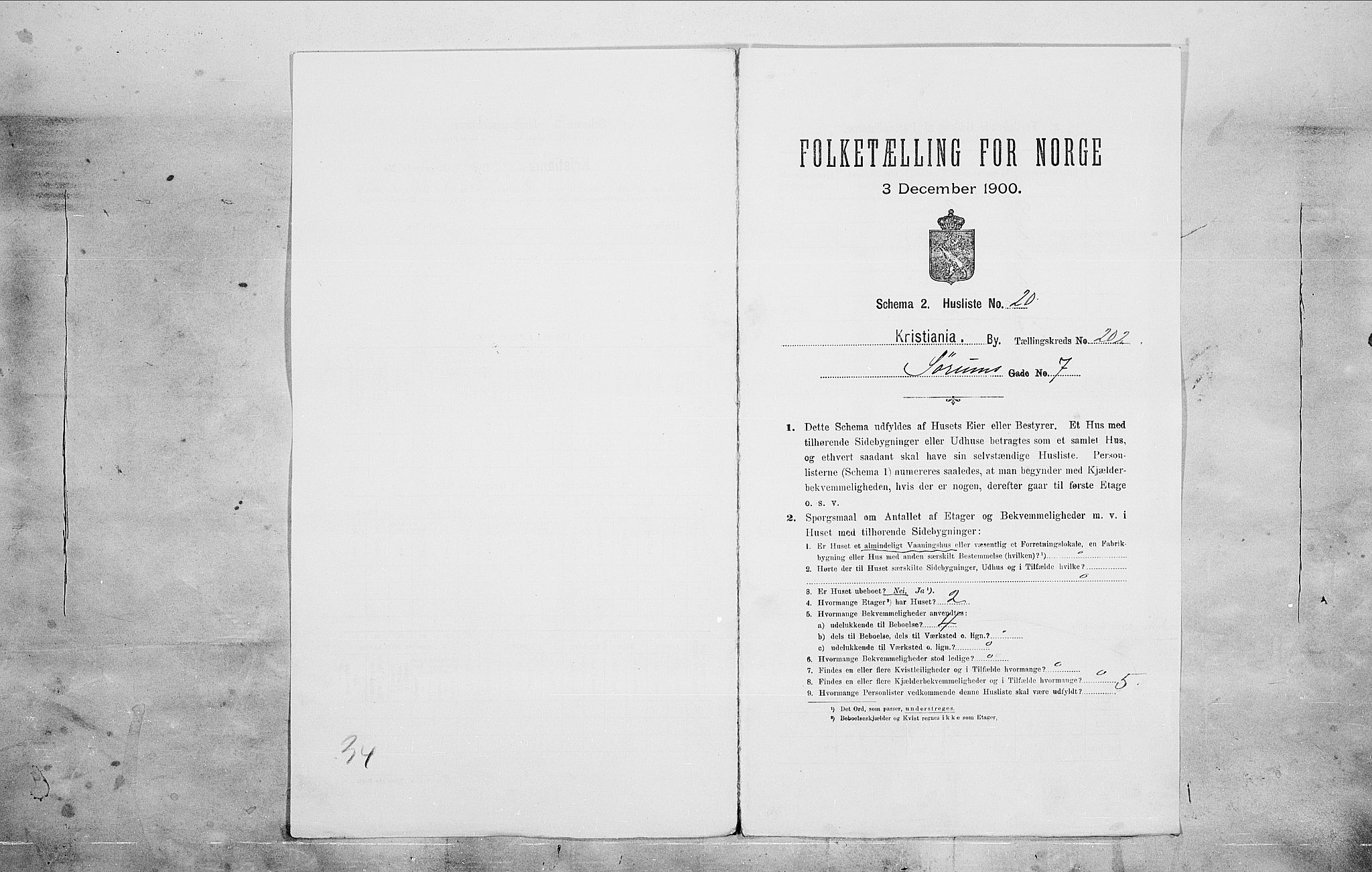 SAO, Folketelling 1900 for 0301 Kristiania kjøpstad, 1900, s. 95982