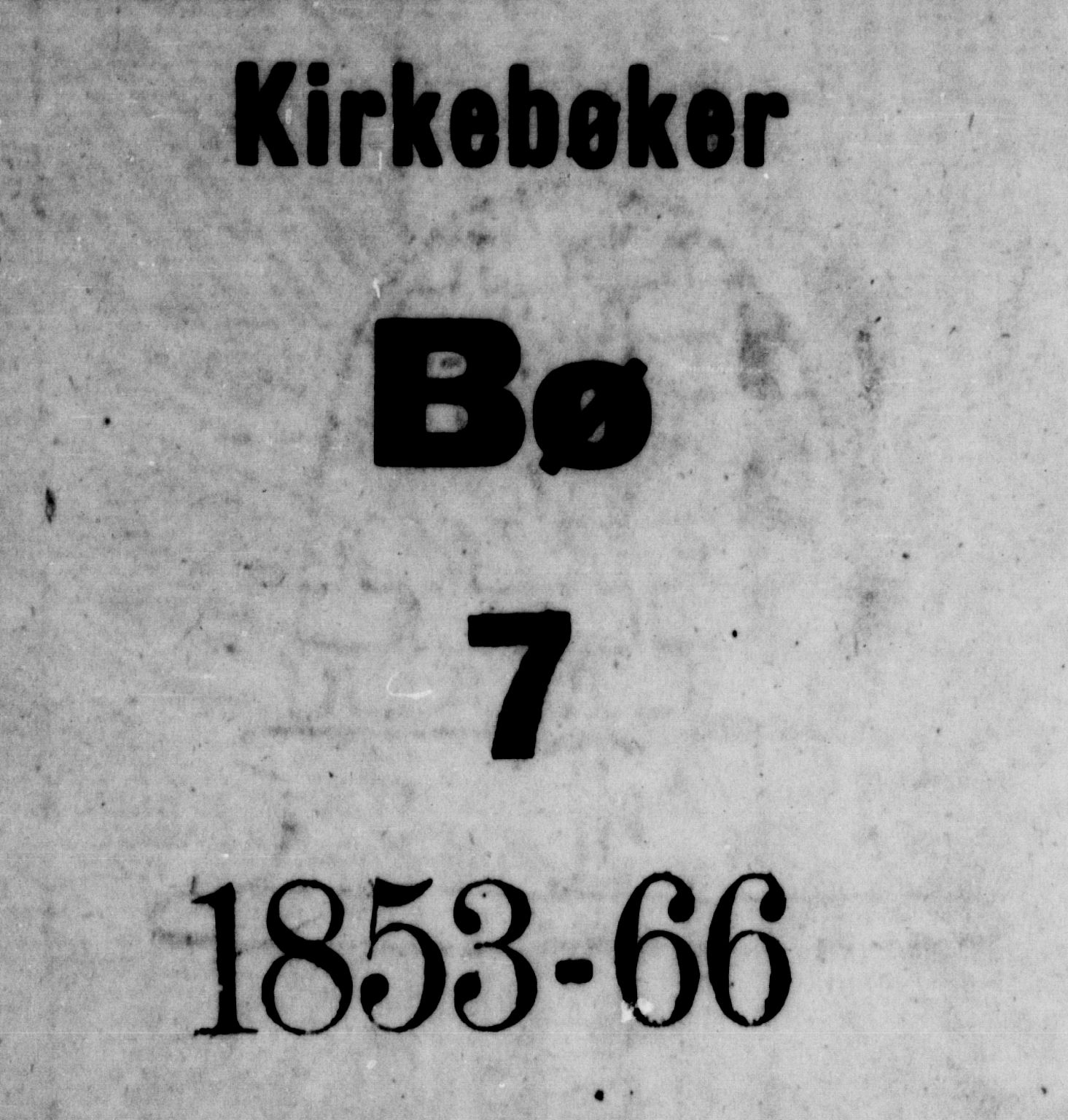 Bø kirkebøker, SAKO/A-257/G/Ga/L0002: Klokkerbok nr. 2, 1853-1866