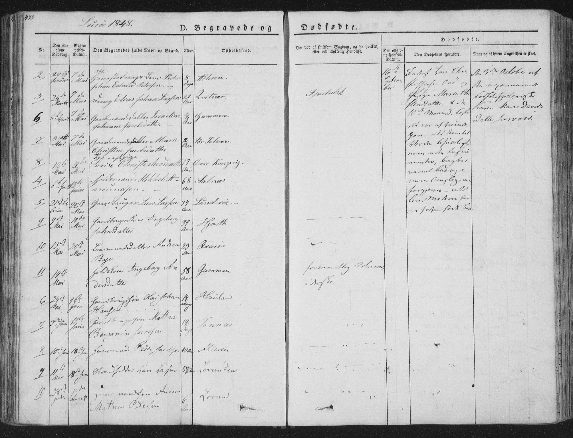 Ministerialprotokoller, klokkerbøker og fødselsregistre - Nordland, AV/SAT-A-1459/839/L0566: Ministerialbok nr. 839A03, 1825-1862, s. 473