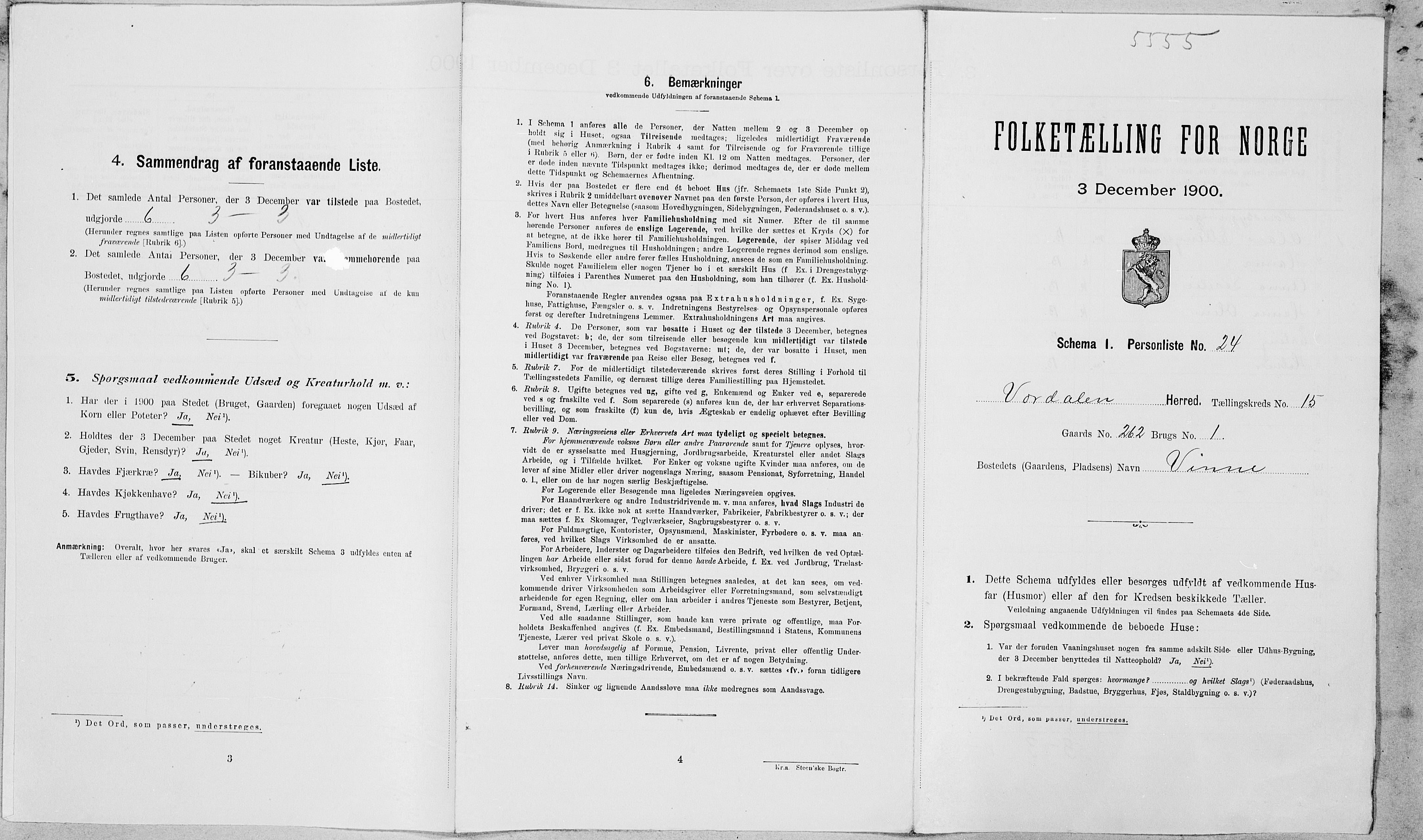 SAT, Folketelling 1900 for 1721 Verdal herred, 1900, s. 1927