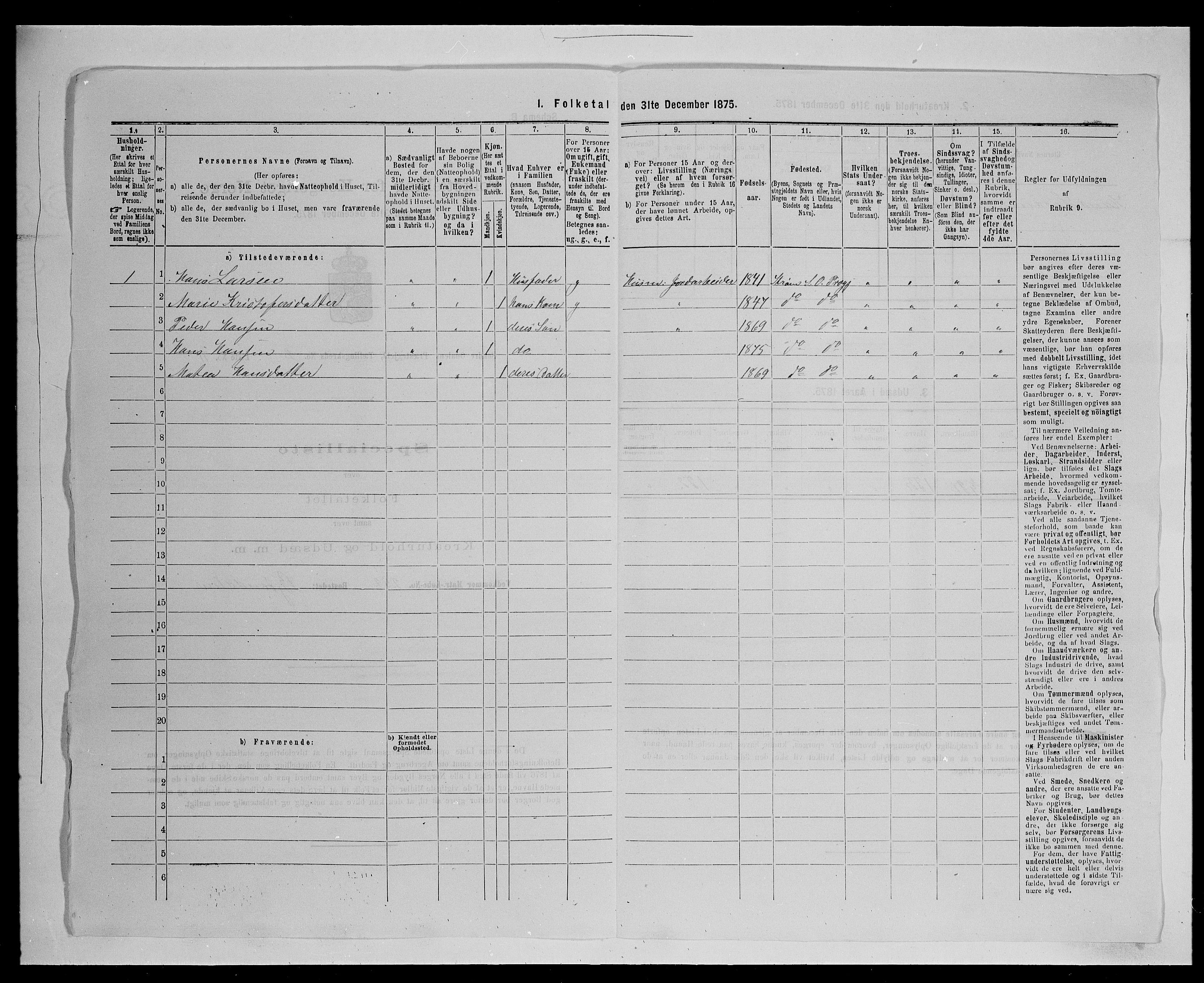 SAH, Folketelling 1875 for 0419P Sør-Odal prestegjeld, 1875, s. 370