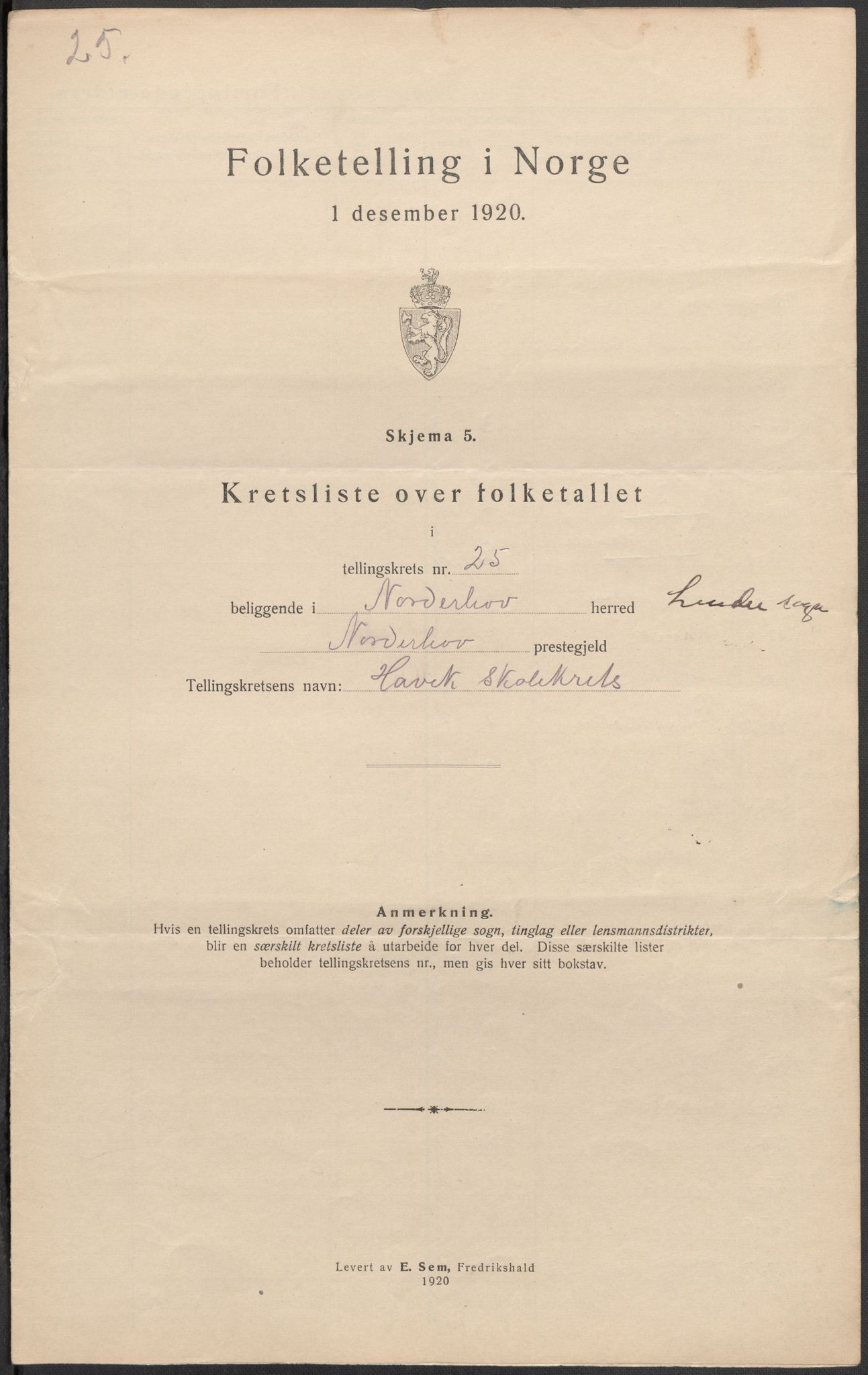 SAKO, Folketelling 1920 for 0613 Norderhov herred, 1920, s. 79