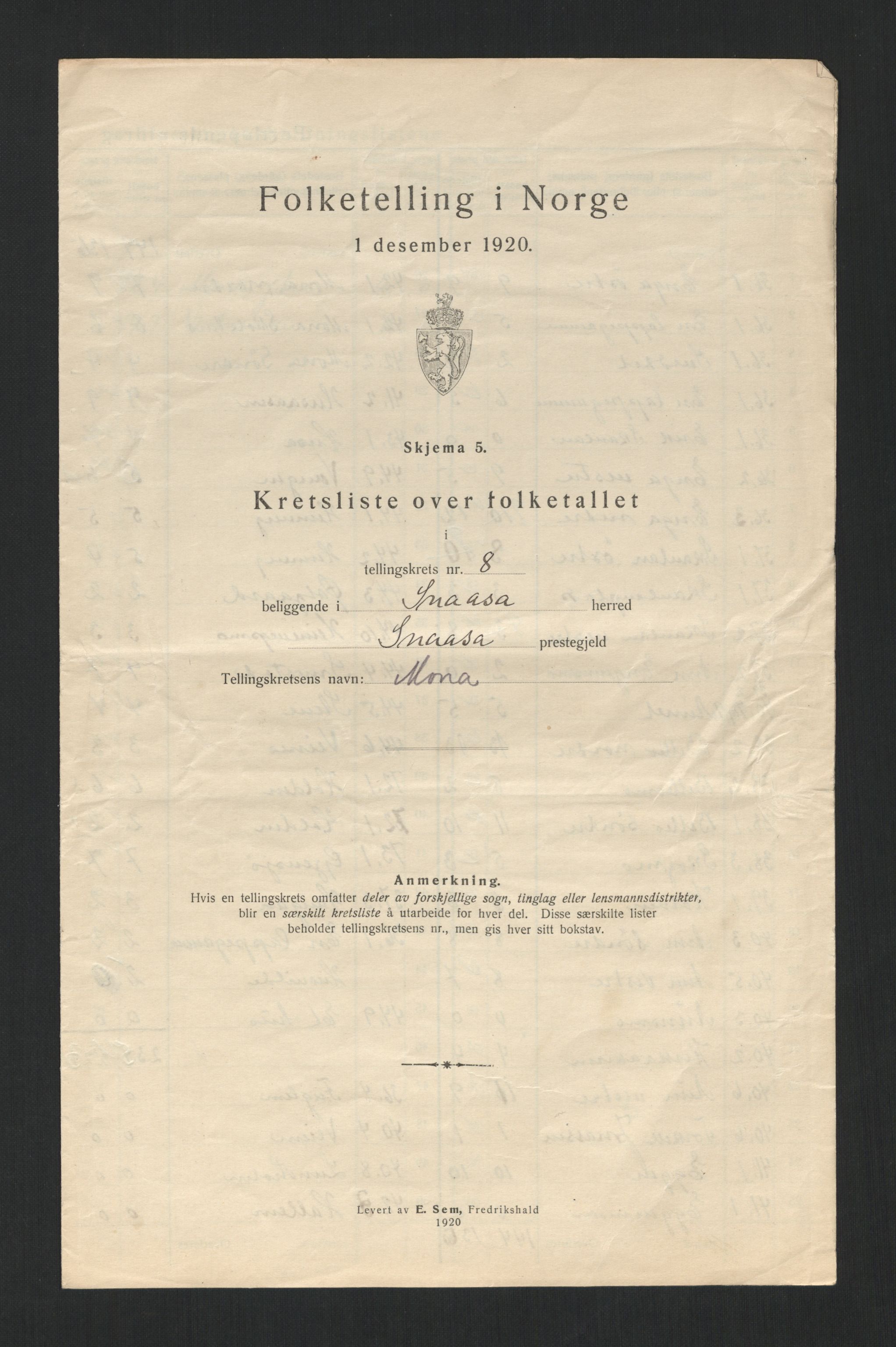 SAT, Folketelling 1920 for 1736 Snåsa herred, 1920, s. 36