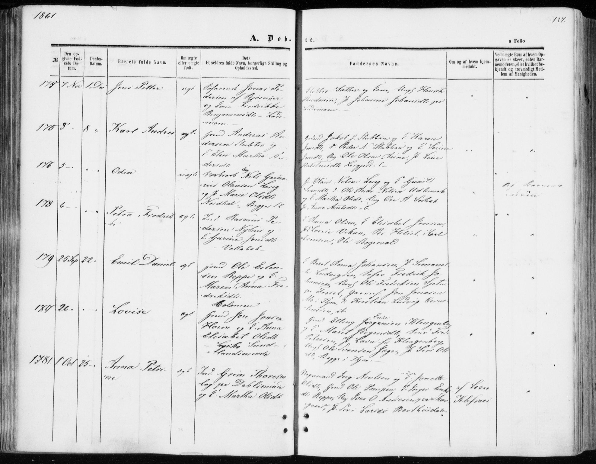 Ministerialprotokoller, klokkerbøker og fødselsregistre - Sør-Trøndelag, SAT/A-1456/606/L0292: Ministerialbok nr. 606A07, 1856-1865, s. 127