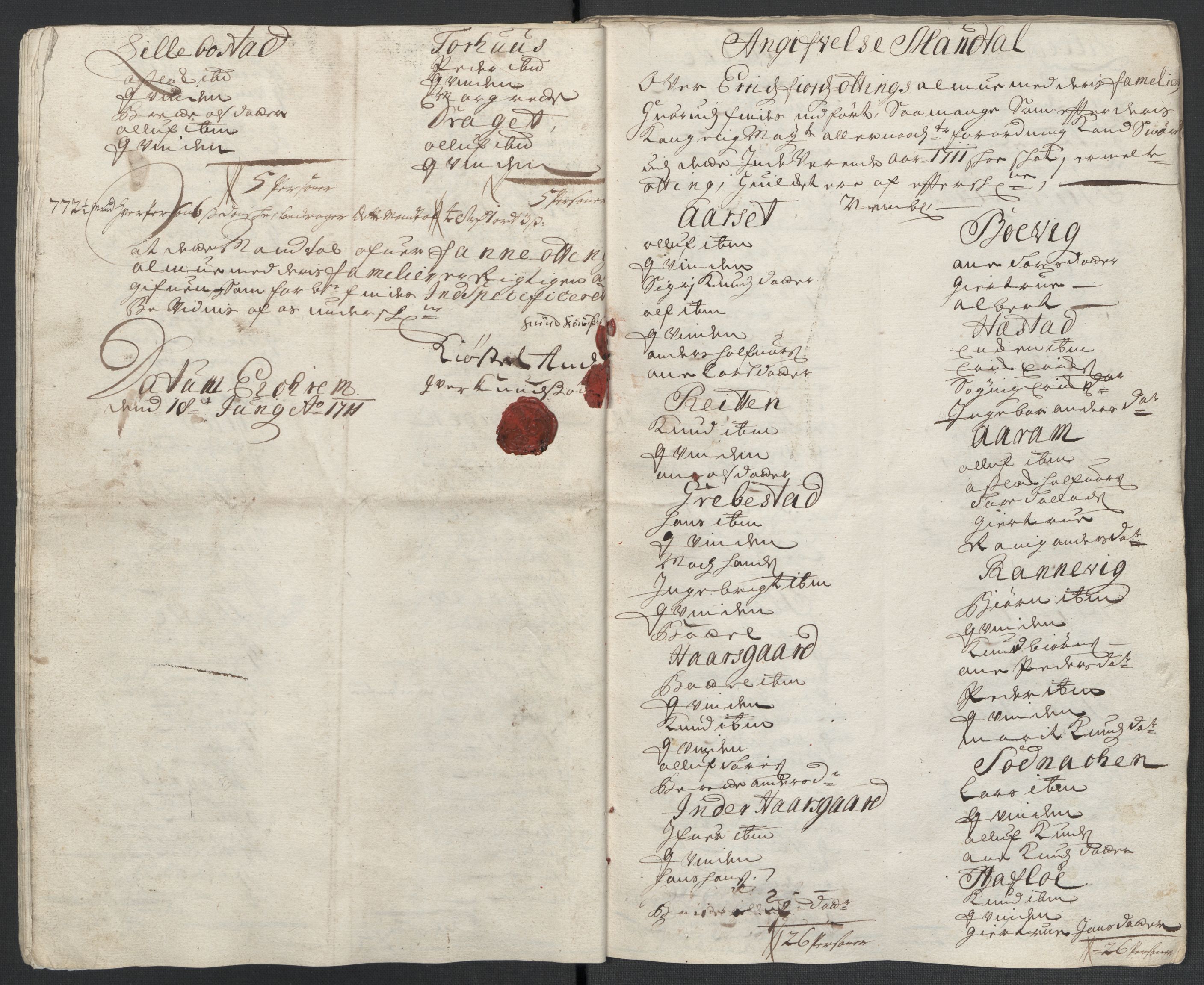 Rentekammeret inntil 1814, Reviderte regnskaper, Fogderegnskap, RA/EA-4092/R55/L3660: Fogderegnskap Romsdal, 1711, s. 180