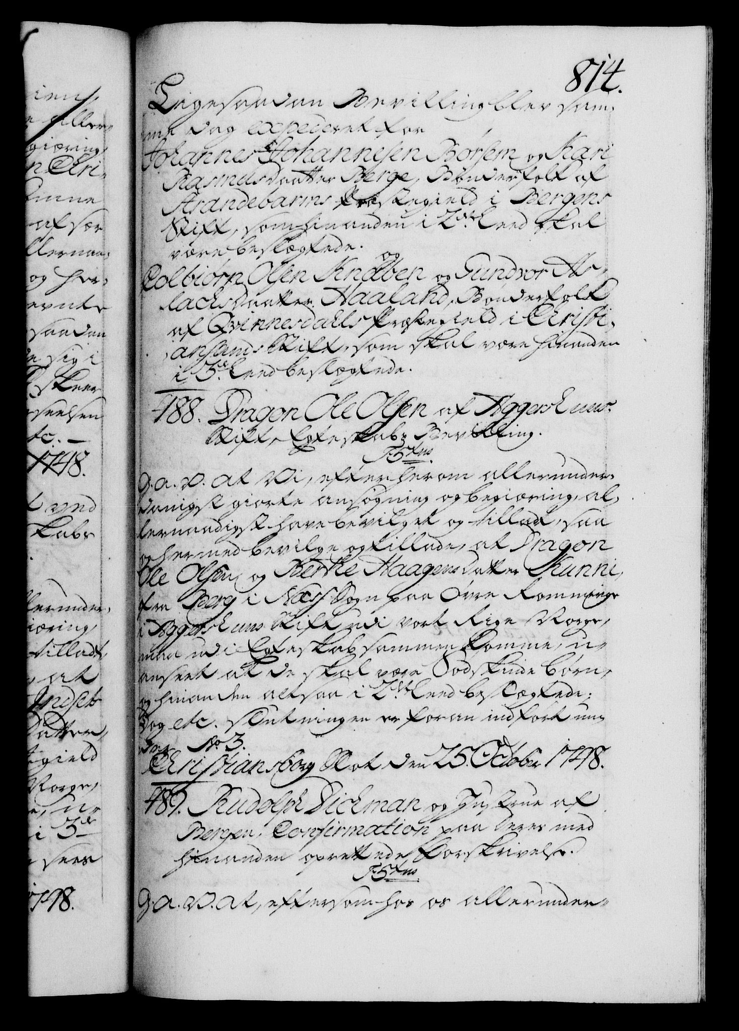 Danske Kanselli 1572-1799, RA/EA-3023/F/Fc/Fca/Fcaa/L0035: Norske registre, 1746-1748, s. 814a
