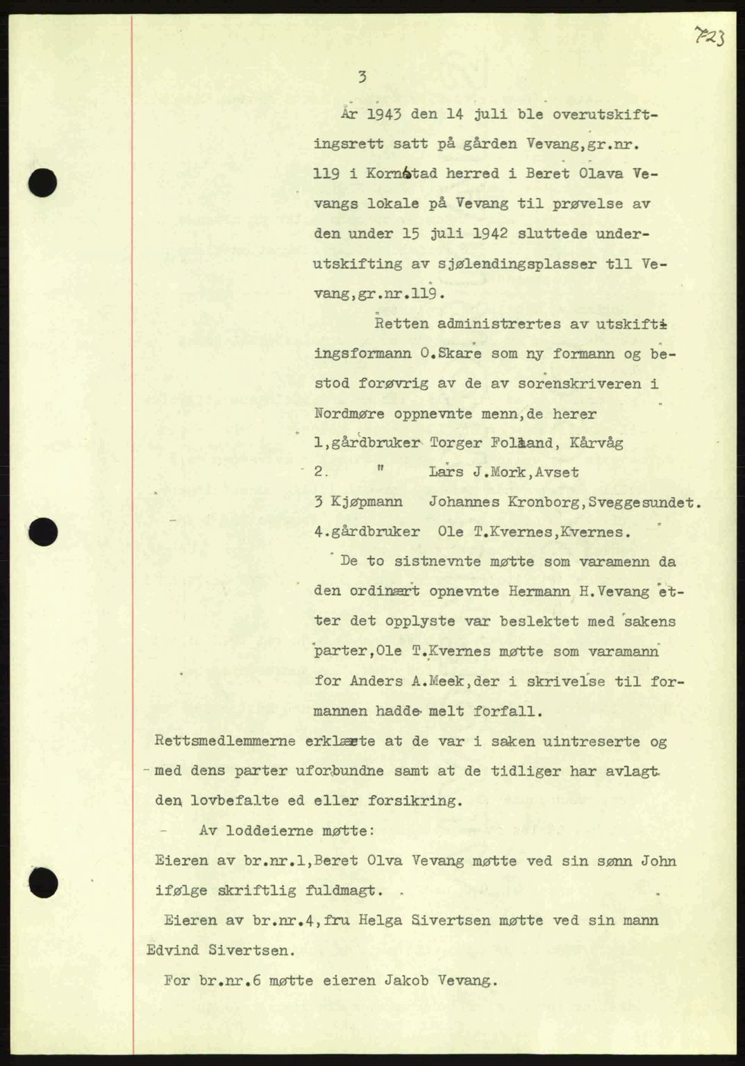 Nordmøre sorenskriveri, SAT/A-4132/1/2/2Ca: Pantebok nr. A96, 1943-1944, Dagboknr: 2683/1943