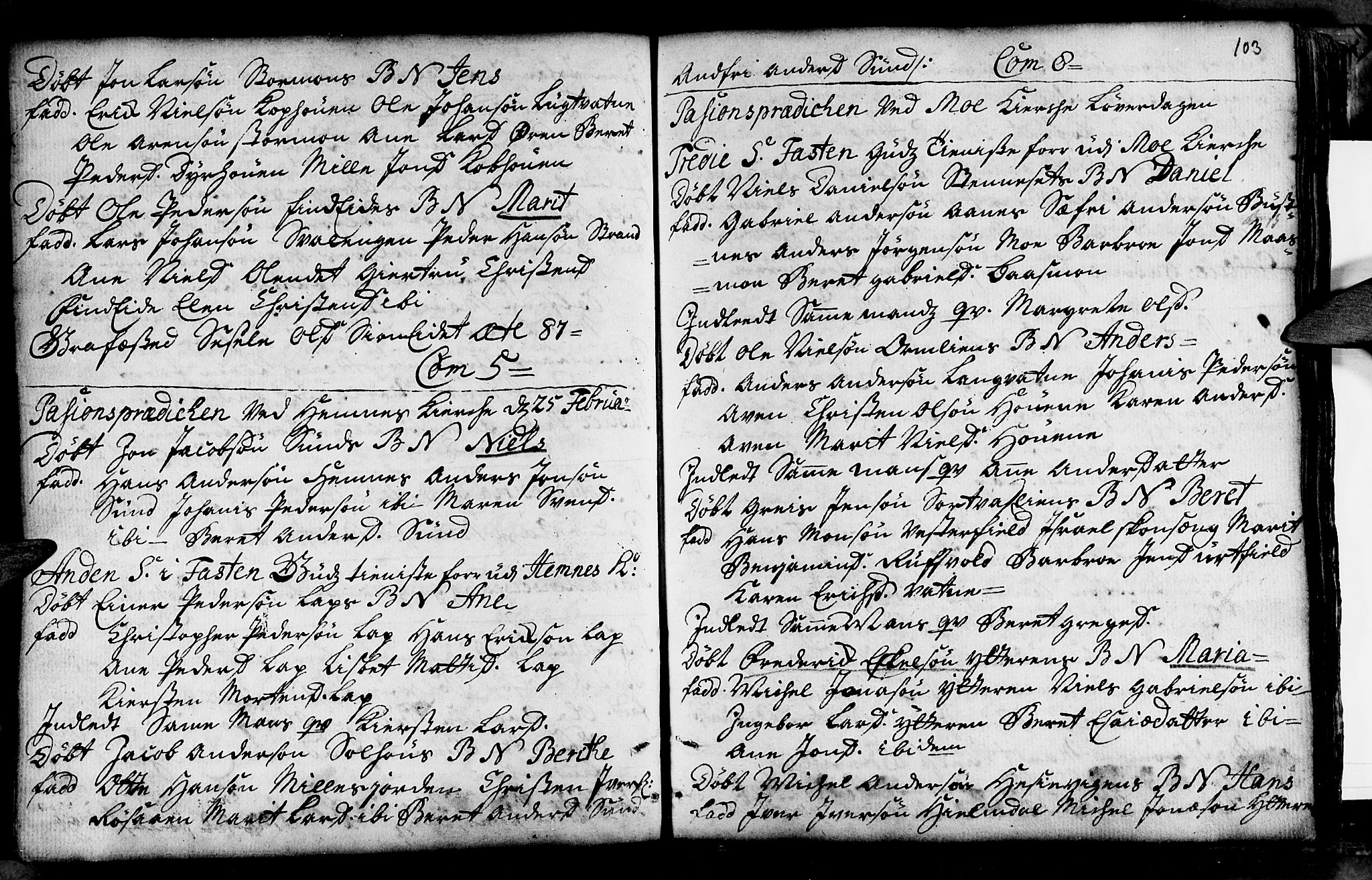 Ministerialprotokoller, klokkerbøker og fødselsregistre - Nordland, AV/SAT-A-1459/825/L0346: Ministerialbok nr. 825A02, 1729-1748, s. 103