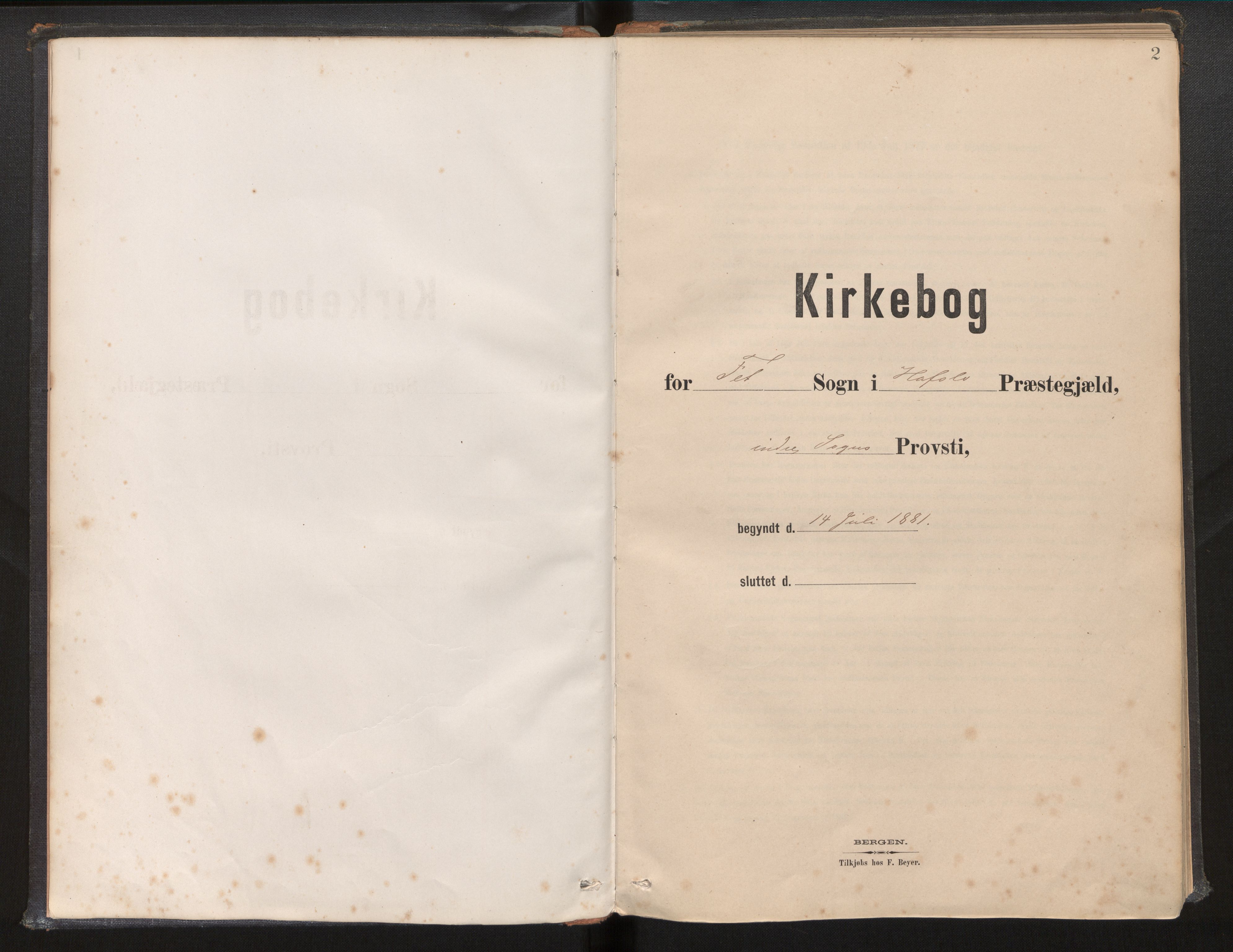 Jostedal sokneprestembete, AV/SAB-A-80601/H/Haa/Haac/L0002: Ministerialbok nr. C 2, 1881-2003, s. 2