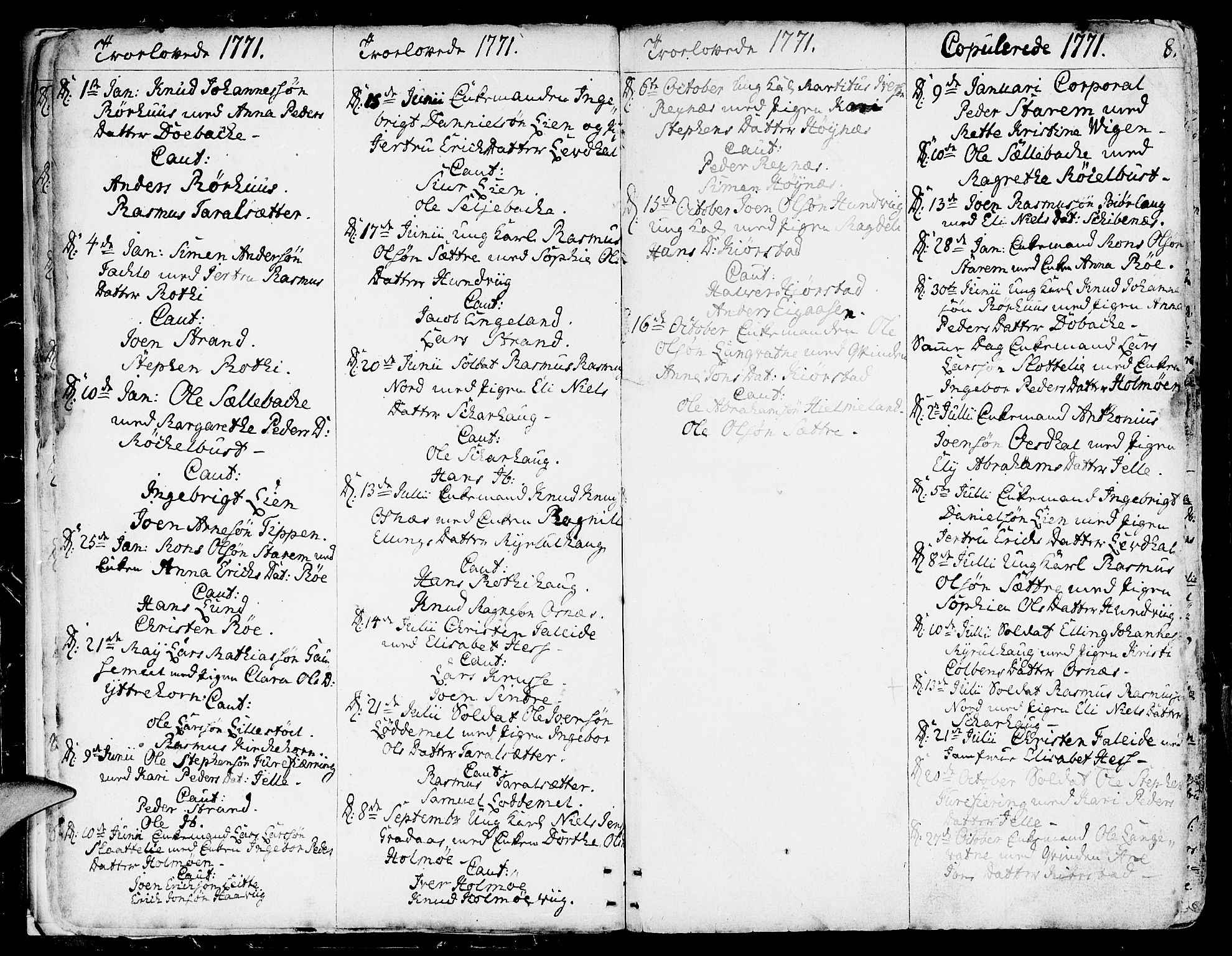 Eid sokneprestembete, AV/SAB-A-82301/H/Haa/Haaa/L0003: Ministerialbok nr. A 3, 1770-1805, s. 8