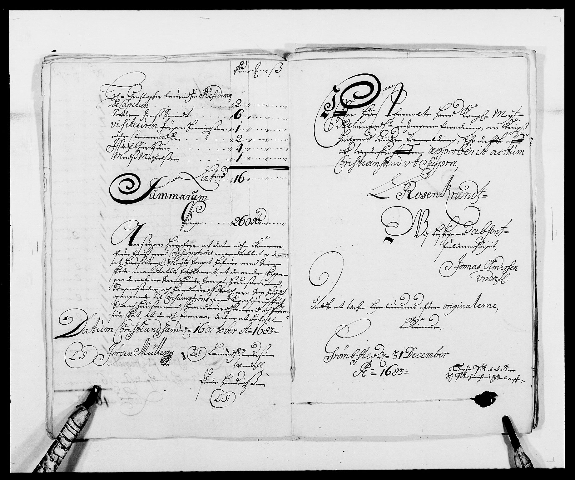 Rentekammeret inntil 1814, Reviderte regnskaper, Fogderegnskap, AV/RA-EA-4092/R39/L2305: Fogderegnskap Nedenes, 1683, s. 293