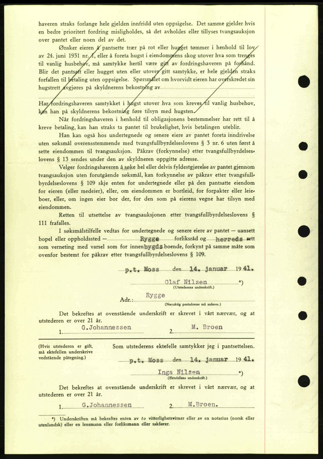 Moss sorenskriveri, SAO/A-10168: Pantebok nr. B10, 1940-1941, Dagboknr: 117/1941