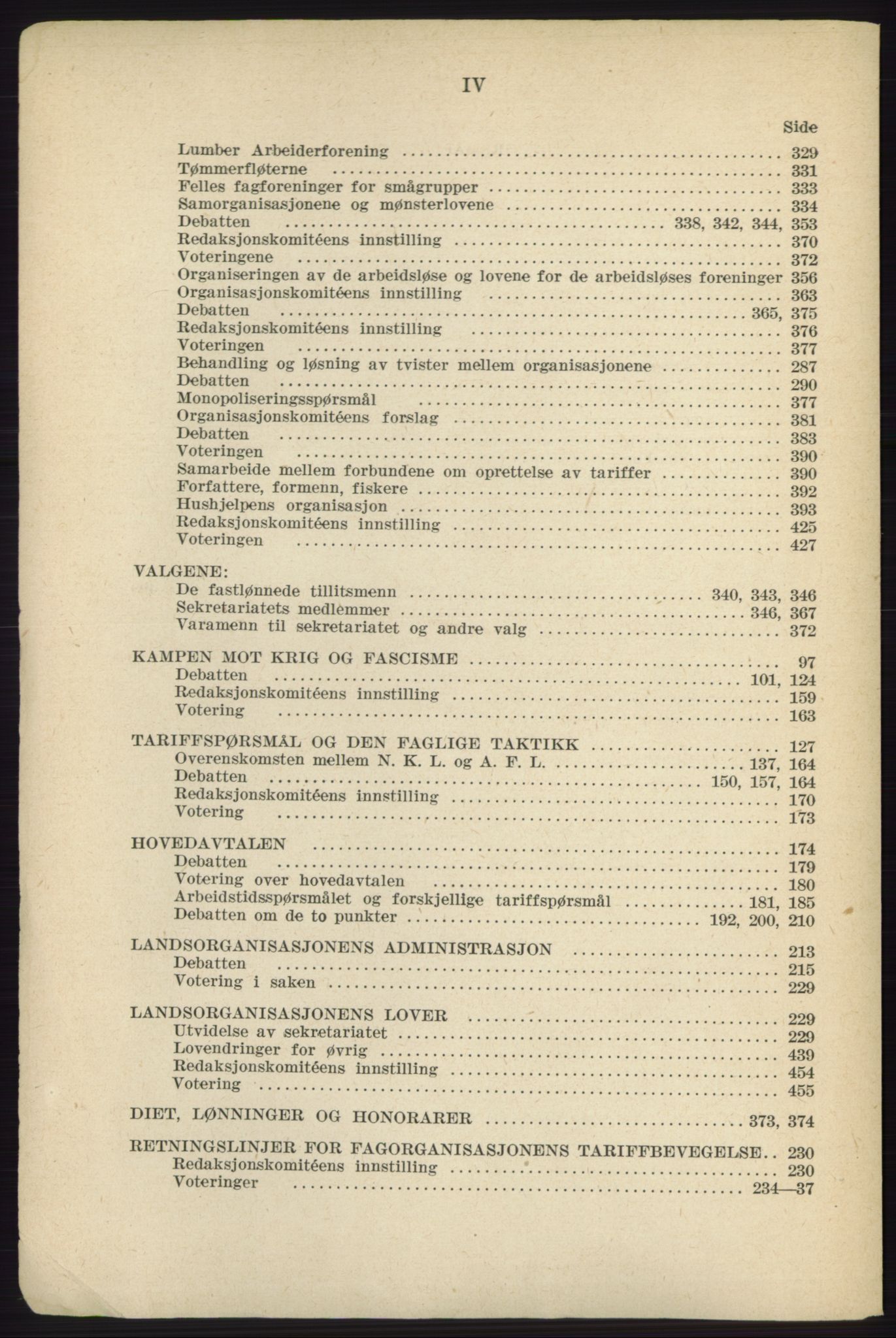 Landsorganisasjonen i Norge - publikasjoner, AAB/-/-/-: Protokoll for Kongressen 1938, 1938