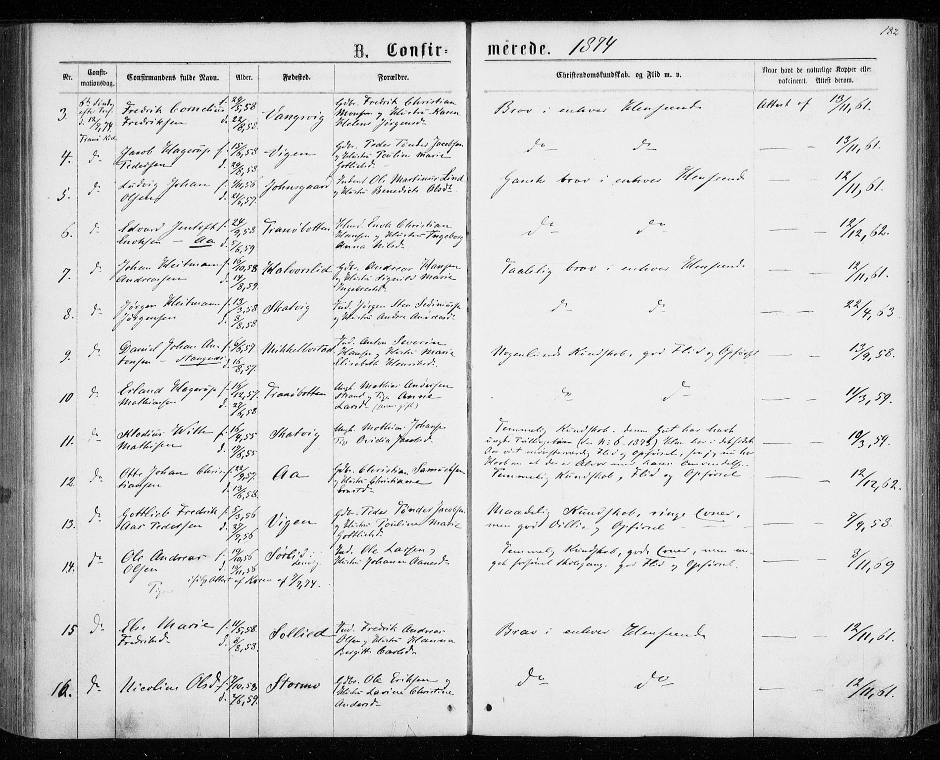 Tranøy sokneprestkontor, AV/SATØ-S-1313/I/Ia/Iaa/L0008kirke: Ministerialbok nr. 8, 1867-1877, s. 182