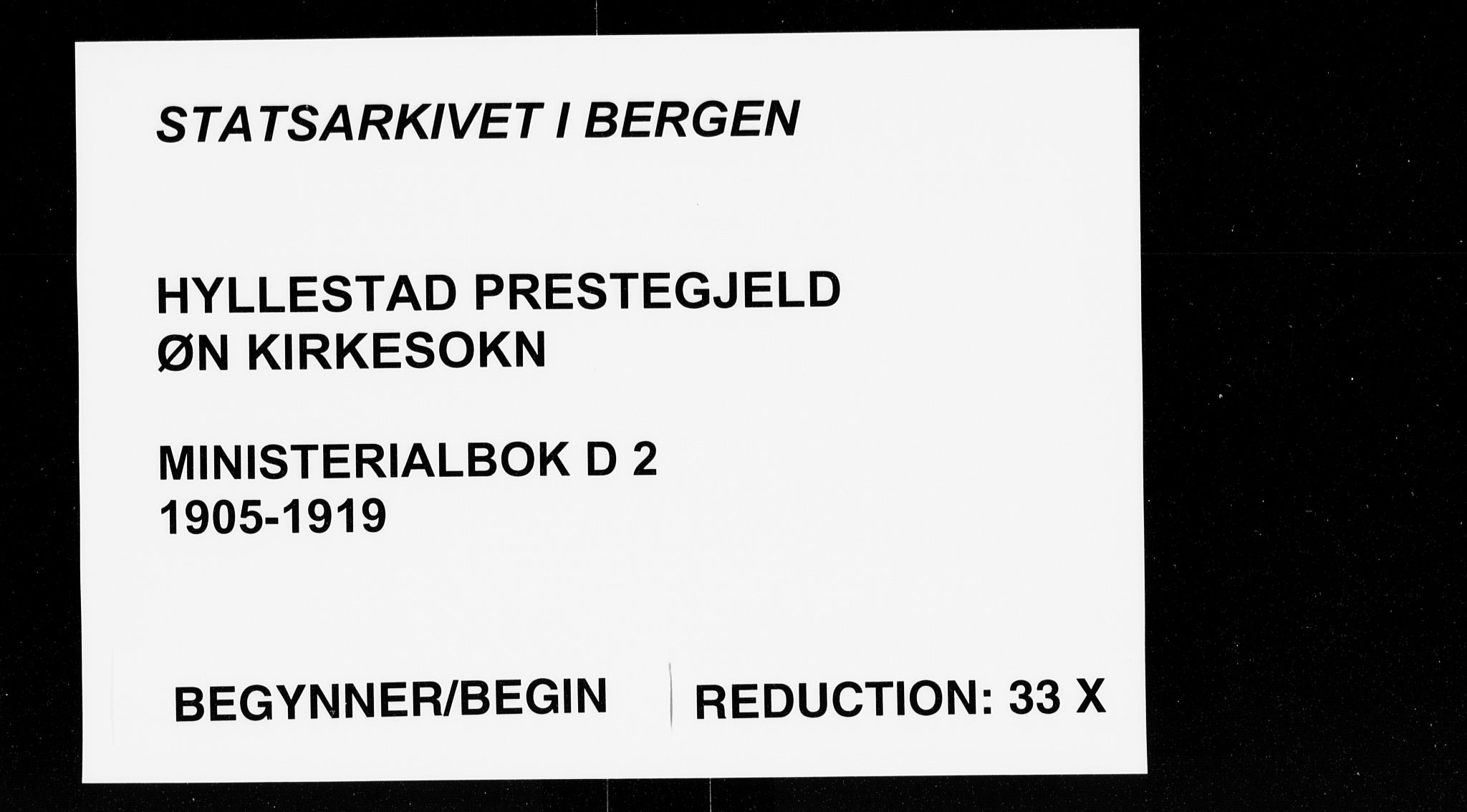 Hyllestad sokneprestembete, AV/SAB-A-80401: Ministerialbok nr. D 2, 1905-1919
