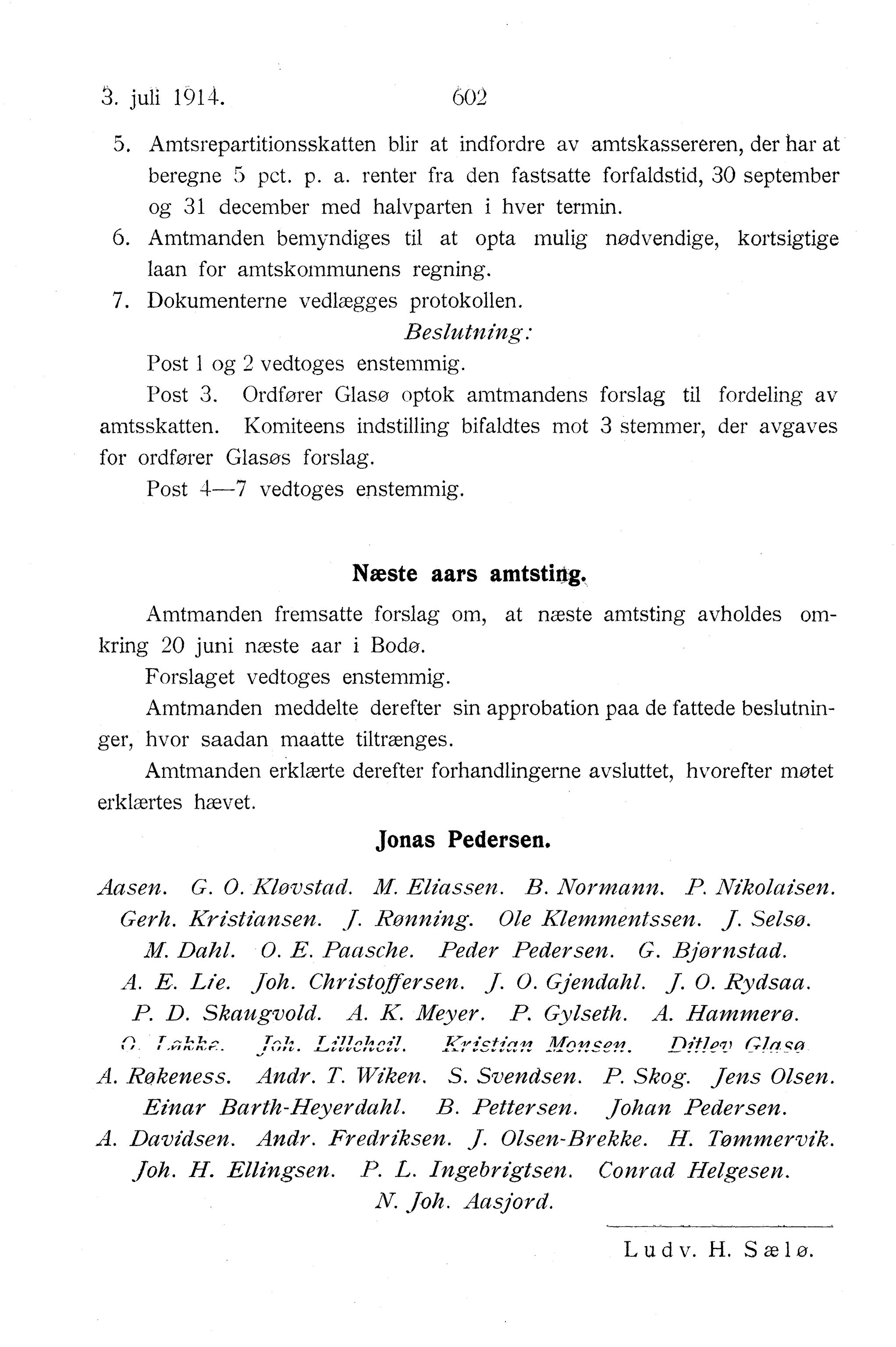 Nordland Fylkeskommune. Fylkestinget, AIN/NFK-17/176/A/Ac/L0036: Fylkestingsforhandlinger 1913, 1913