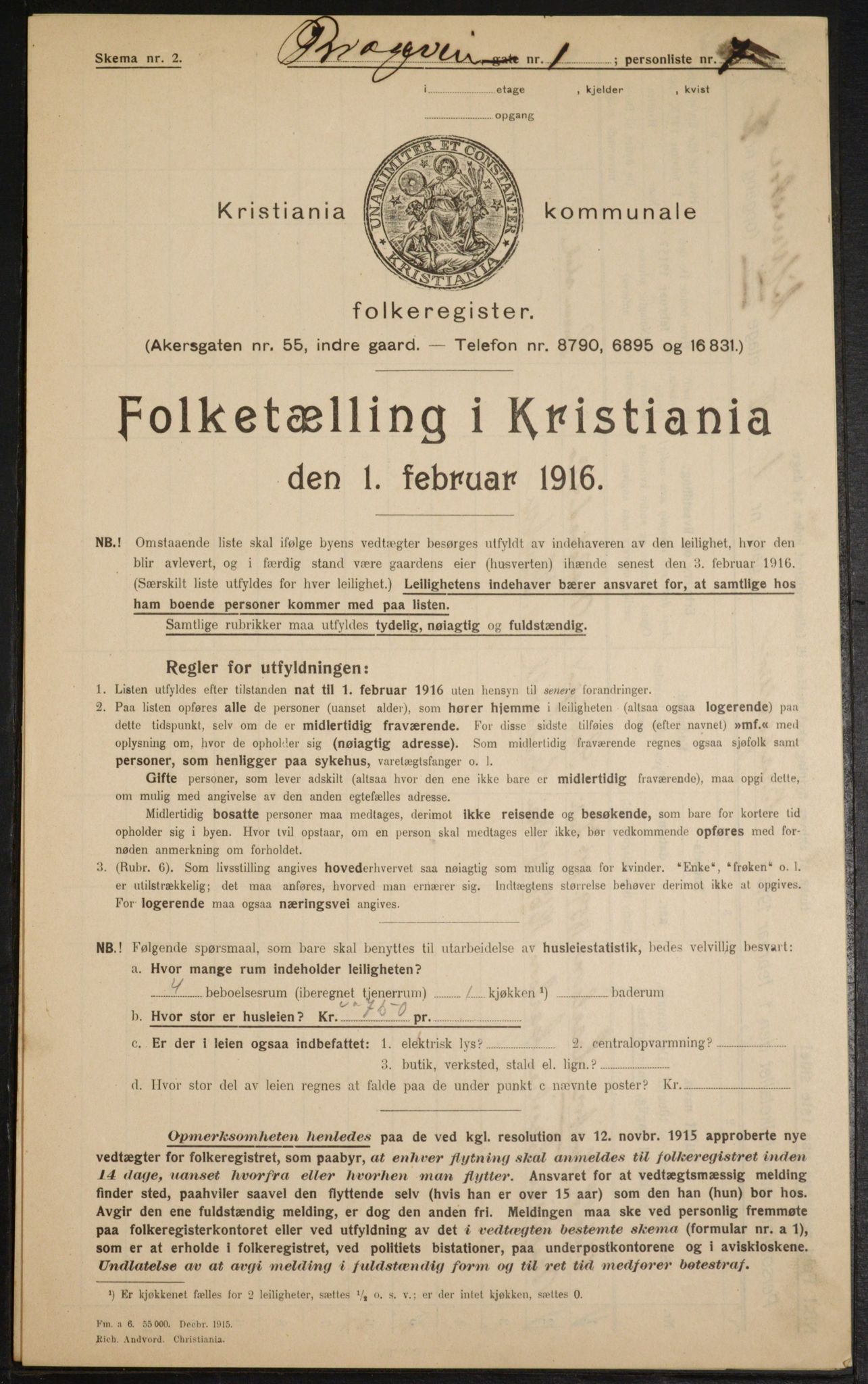 OBA, Kommunal folketelling 1.2.1916 for Kristiania, 1916, s. 8131