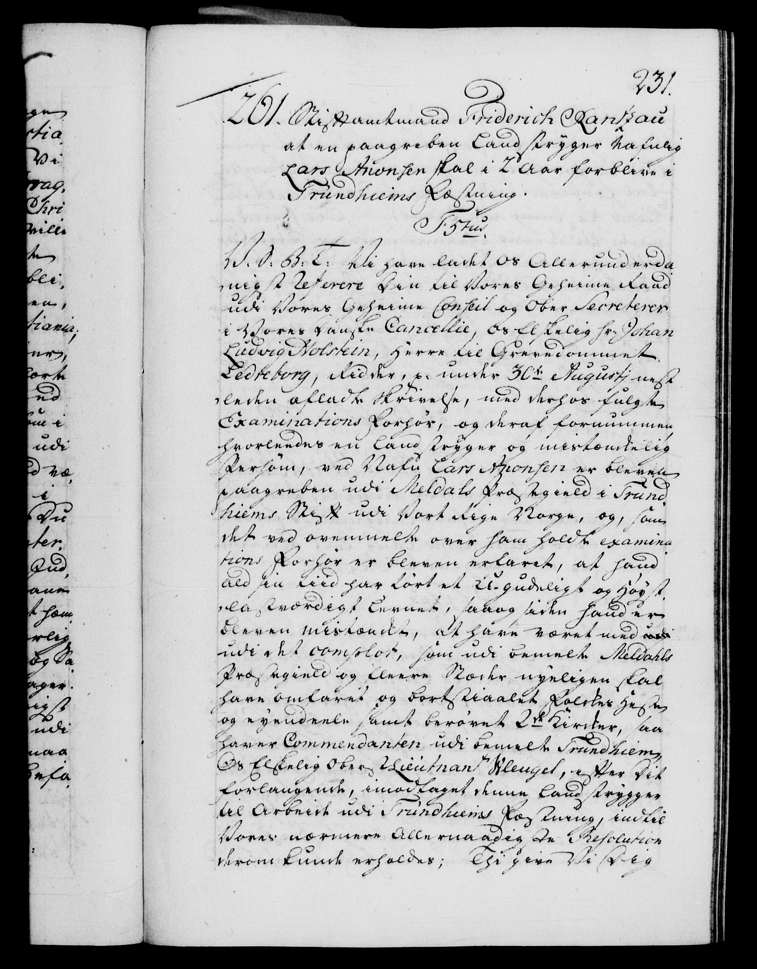 Danske Kanselli 1572-1799, AV/RA-EA-3023/F/Fc/Fca/Fcab/L0032: Norske tegnelser, 1749-1750, s. 231a