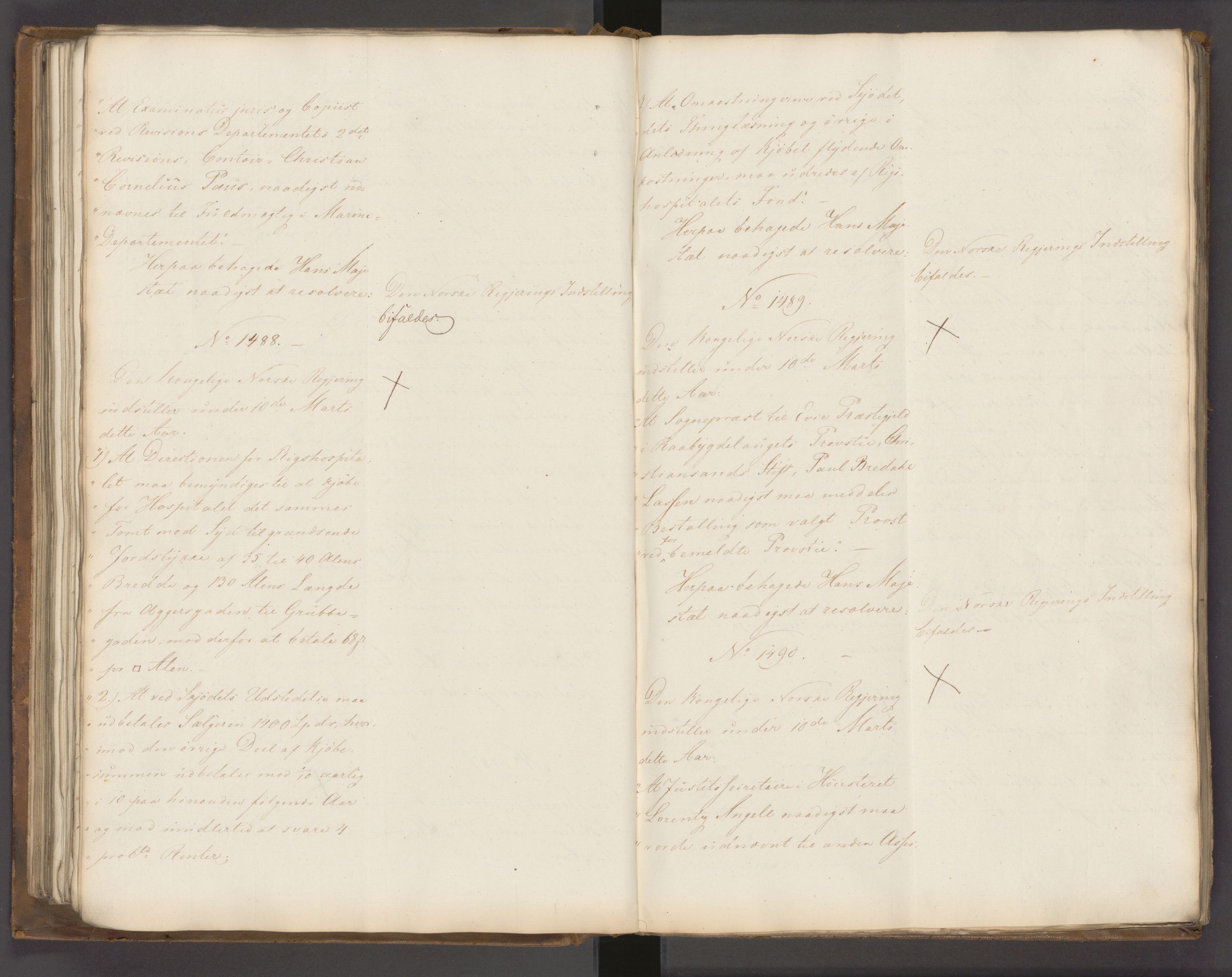 Statsrådssekretariatet, AV/RA-S-1001/A/Ab/L0022: Kgl. res. nr. 1210-1721, 1. halvår, 1826