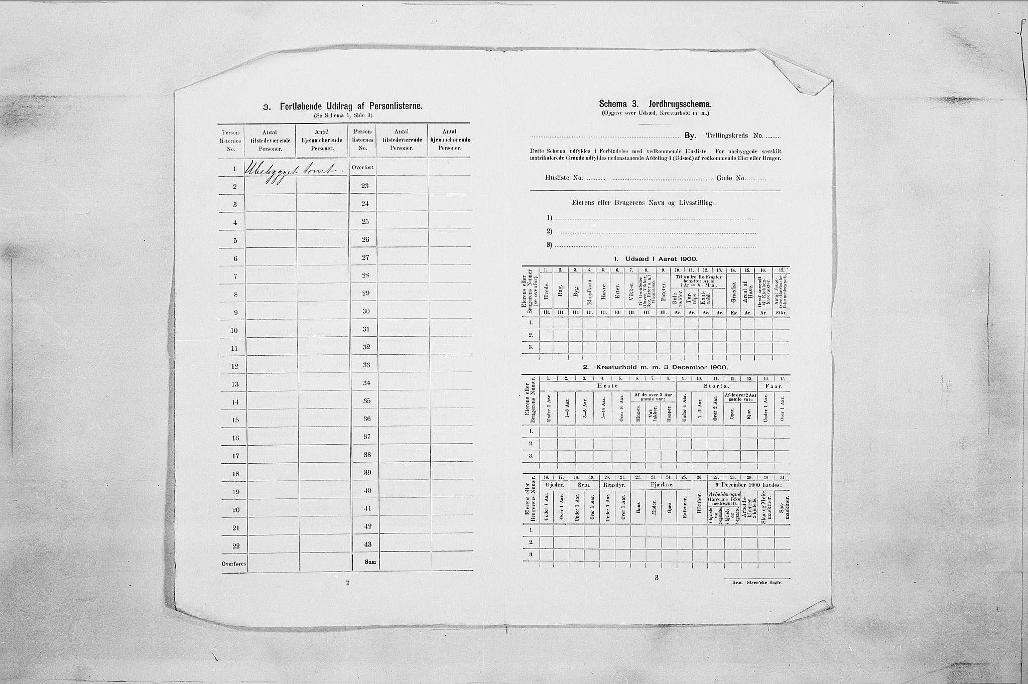 SAO, Folketelling 1900 for 0103 Fredrikstad kjøpstad, 1900