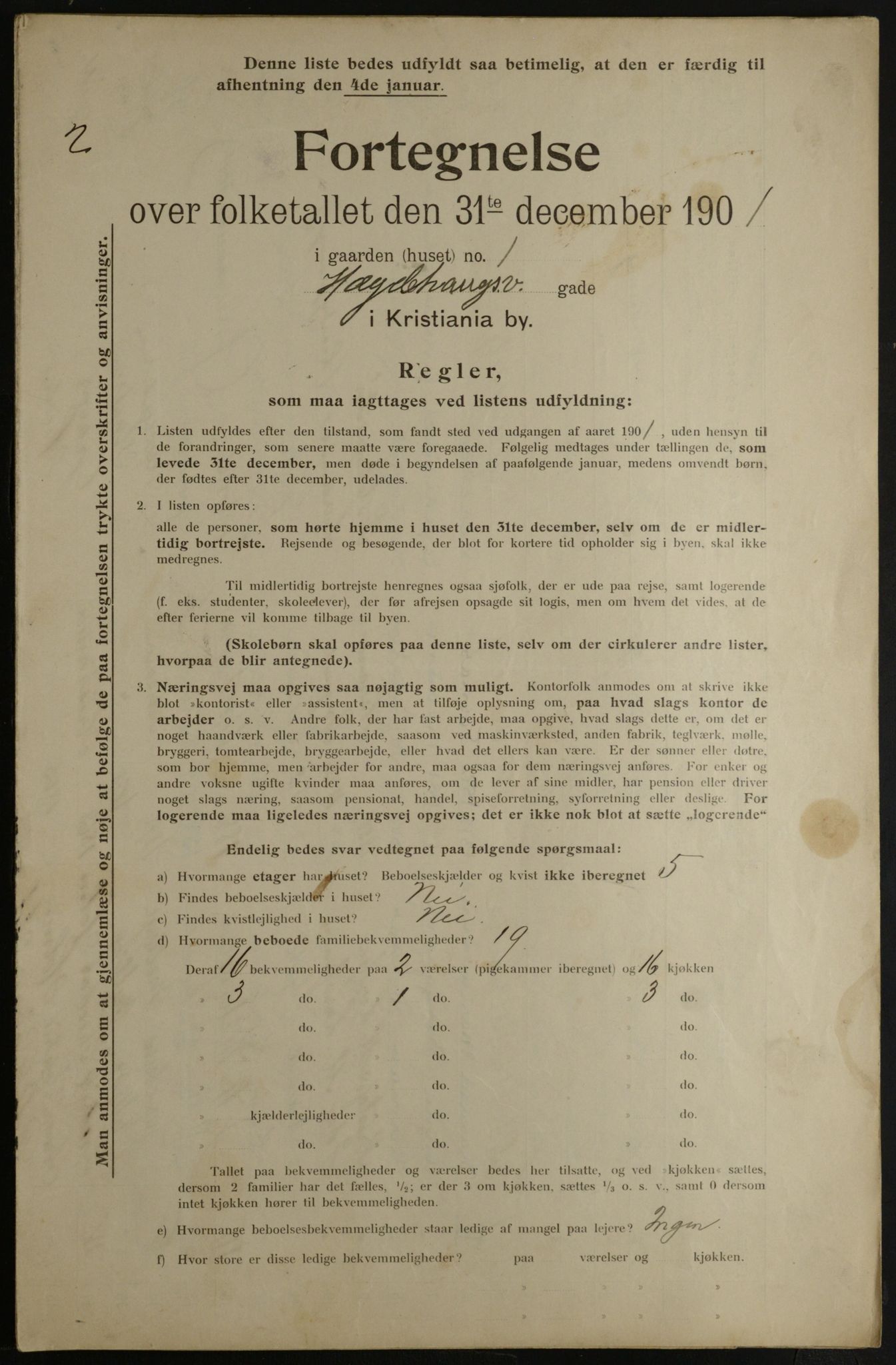 OBA, Kommunal folketelling 31.12.1901 for Kristiania kjøpstad, 1901, s. 5736