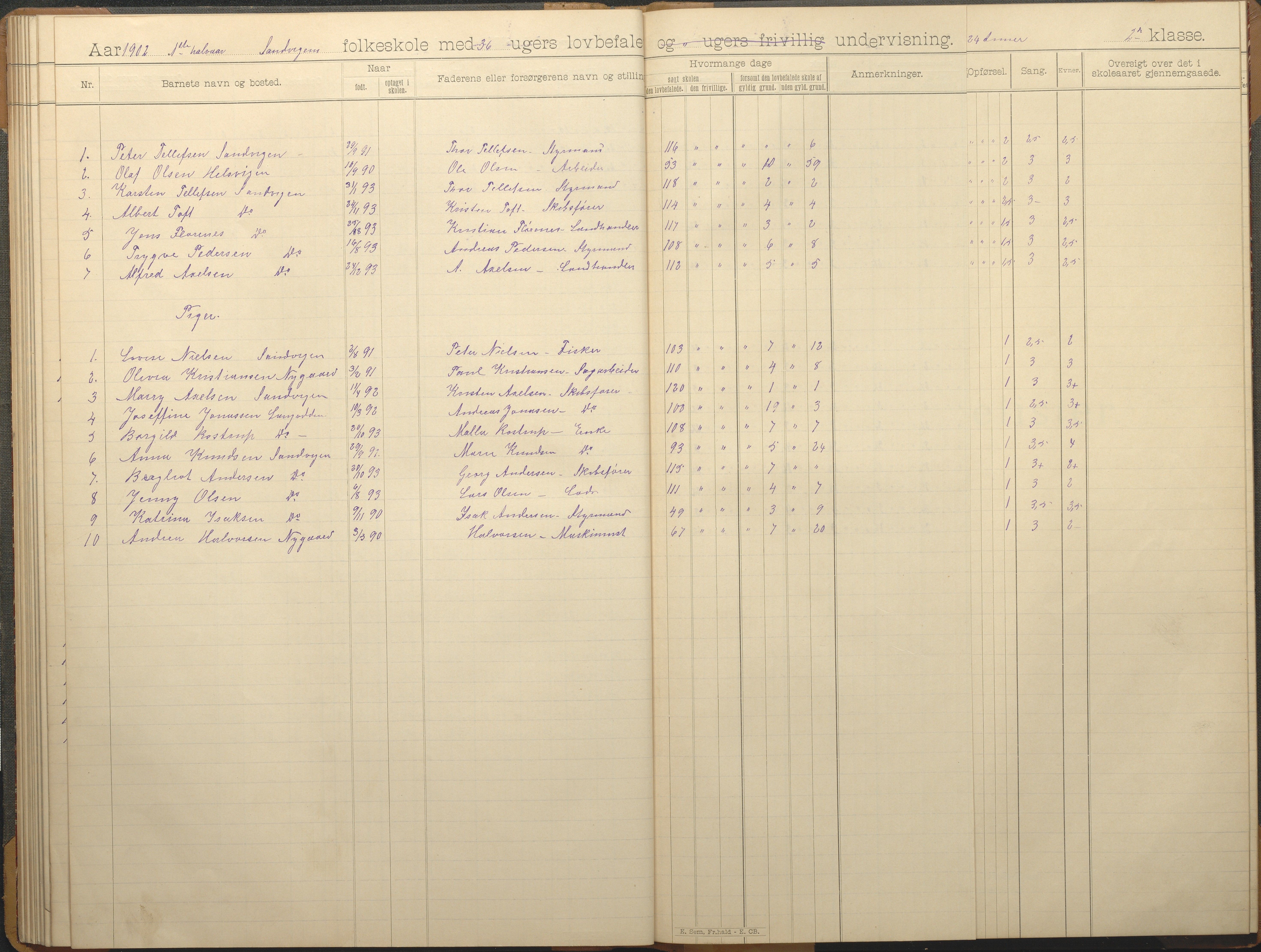 Hisøy kommune frem til 1991, AAKS/KA0922-PK/33/L0006: Skoleprotokoll, 1892-1902