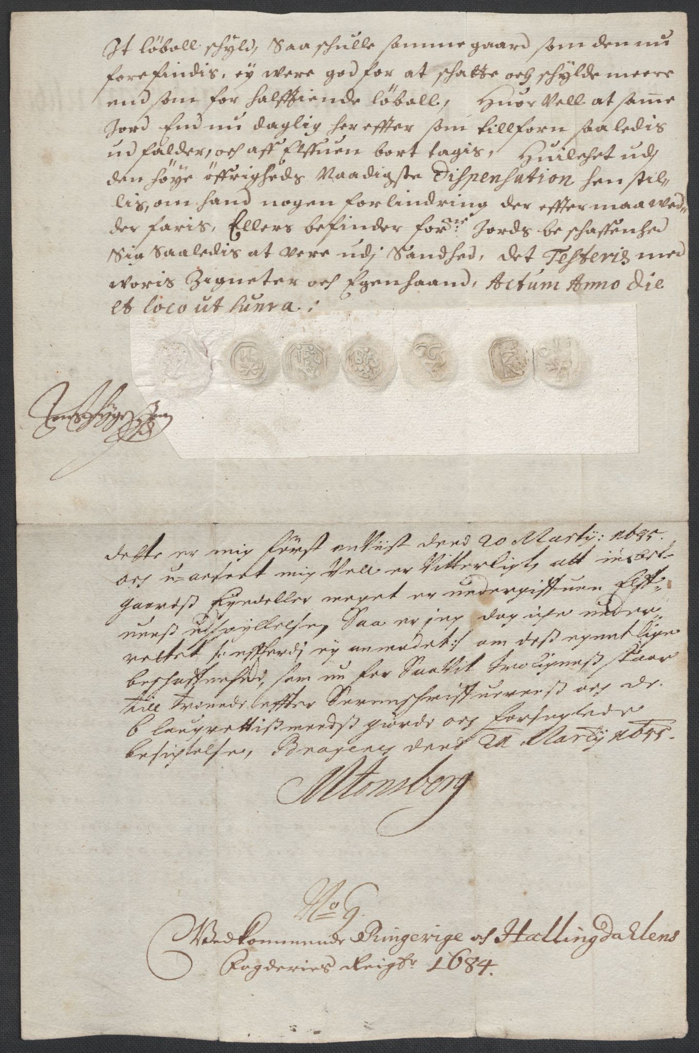Rentekammeret inntil 1814, Reviderte regnskaper, Fogderegnskap, RA/EA-4092/R21/L1446: Fogderegnskap Ringerike og Hallingdal, 1683-1686, s. 278