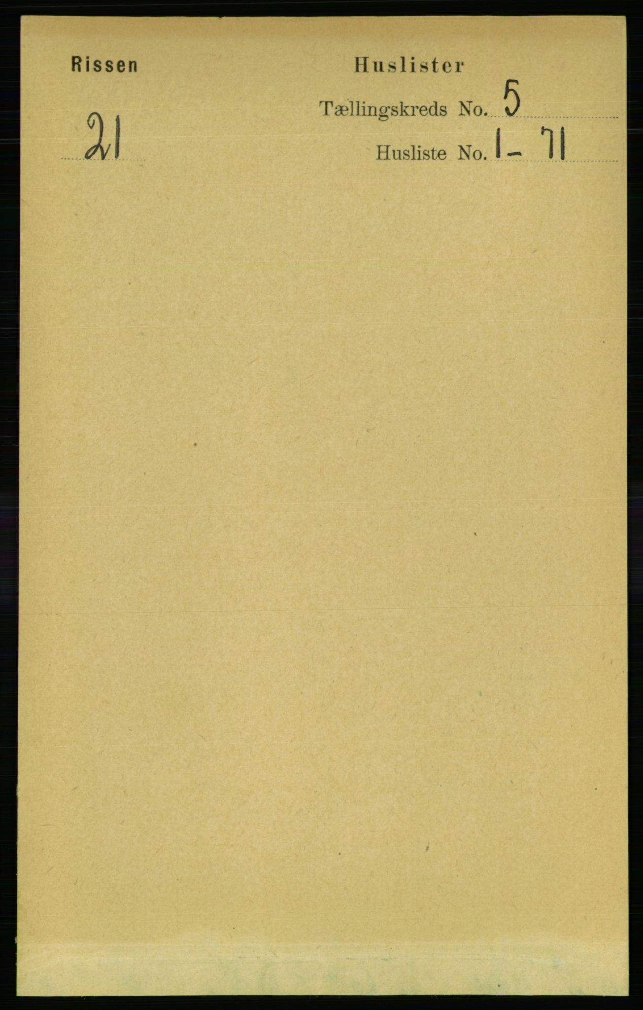 RA, Folketelling 1891 for 1624 Rissa herred, 1891, s. 2590