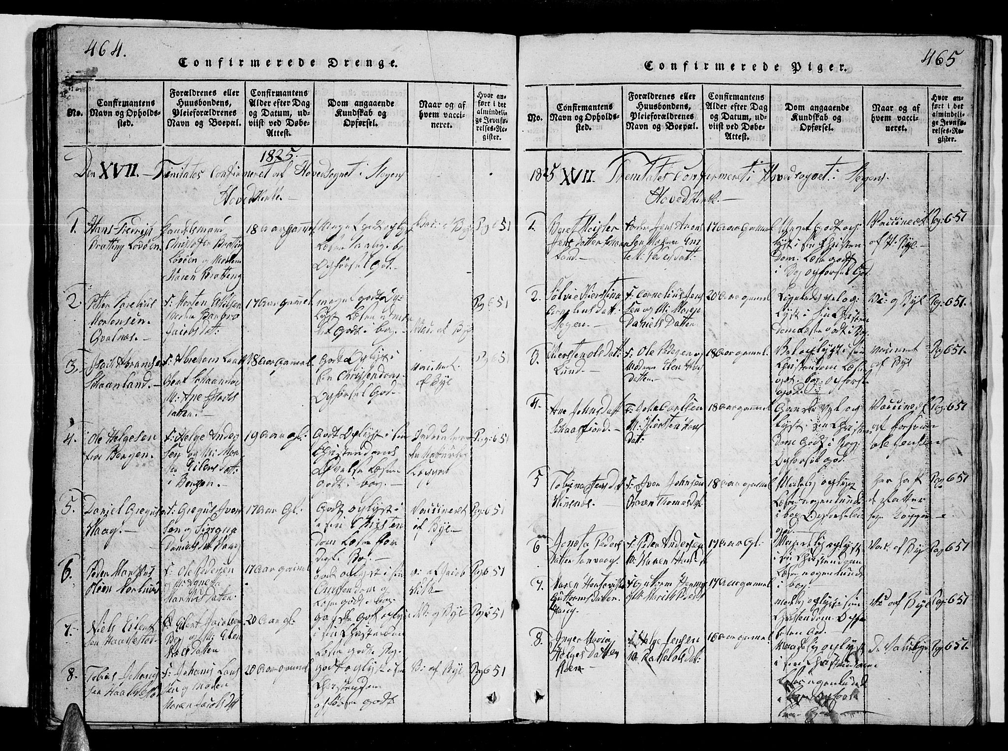 Ministerialprotokoller, klokkerbøker og fødselsregistre - Nordland, SAT/A-1459/855/L0812: Ministerialbok nr. 855C01, 1821-1838, s. 464-465