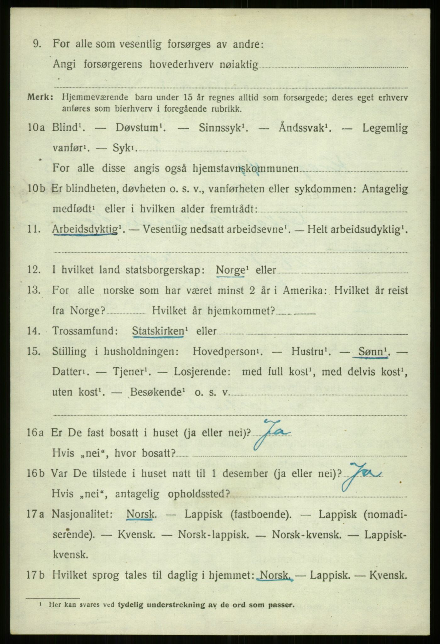 SATØ, Folketelling 1920 for 1911 Kvæfjord herred, 1920, s. 7476