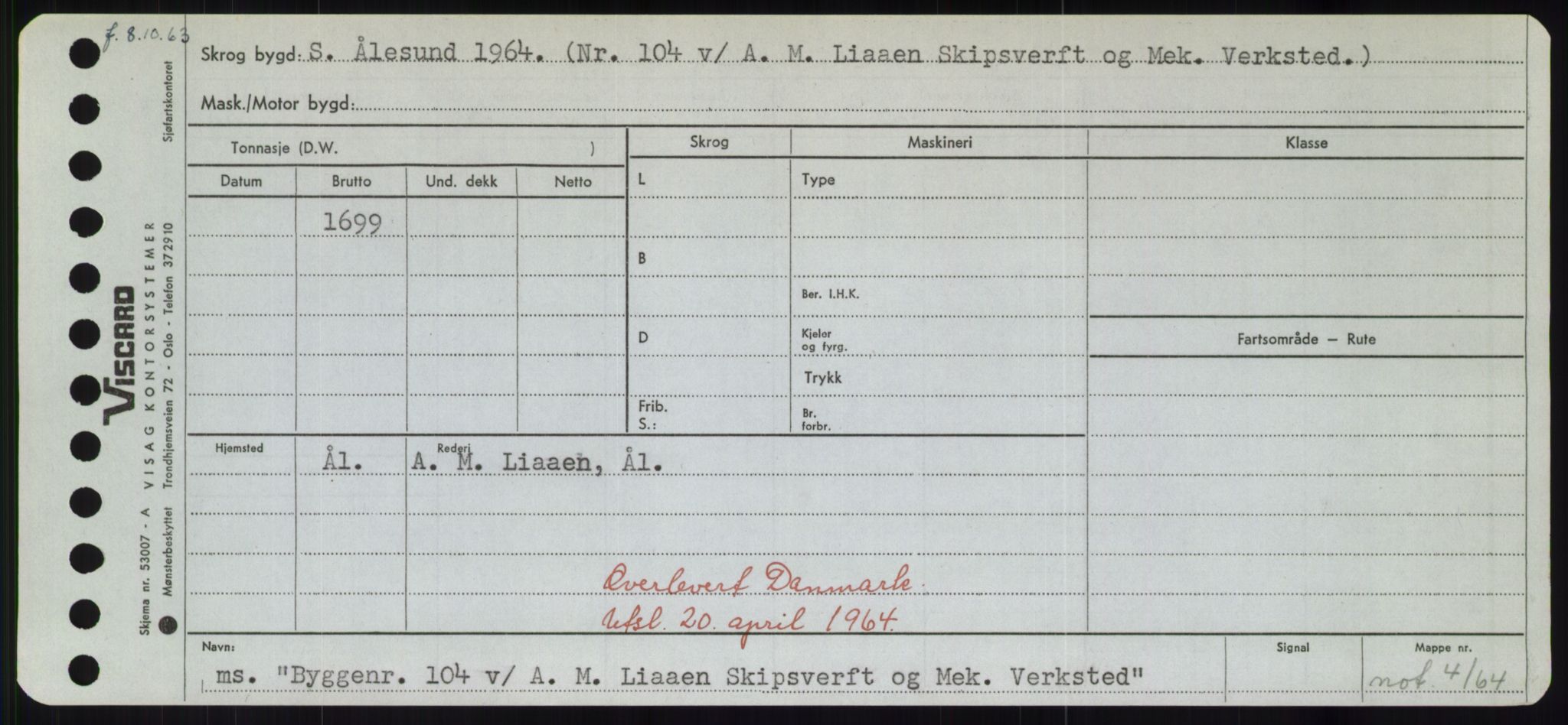 Sjøfartsdirektoratet med forløpere, Skipsmålingen, RA/S-1627/H/Hd/L0006: Fartøy, Byg-Båt, s. 511