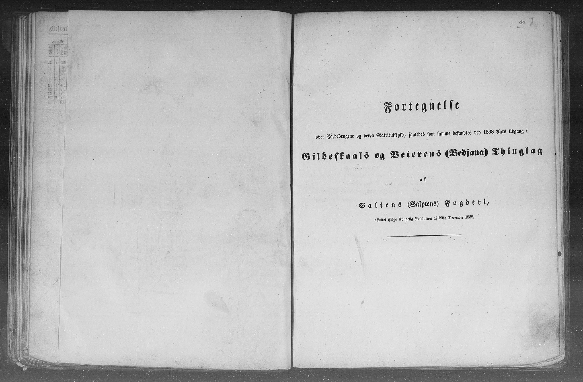 Rygh, AV/RA-PA-0034/F/Fb/L0015/0002: Matrikkelen for 1838 / Matrikkelen for 1838 - Nordlands amt (Nordland fylke), 1838