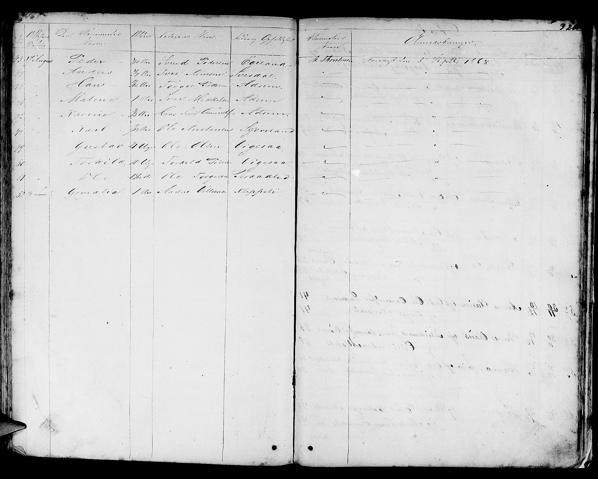 Helleland sokneprestkontor, AV/SAST-A-101810: Klokkerbok nr. B 3, 1847-1886, s. 326