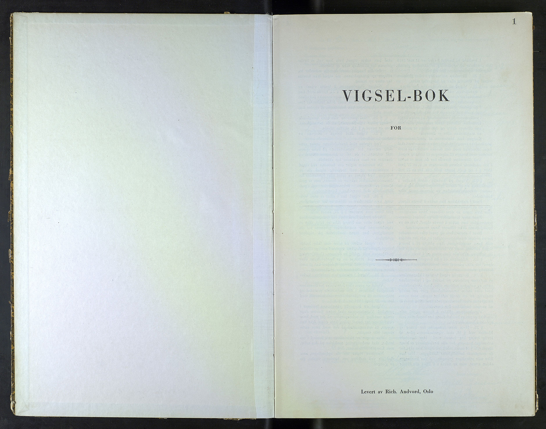 Byfogd og Byskriver i Bergen, AV/SAB-A-3401/10/10F/L0026: Vielsesprotokoller, 1943, s. 1