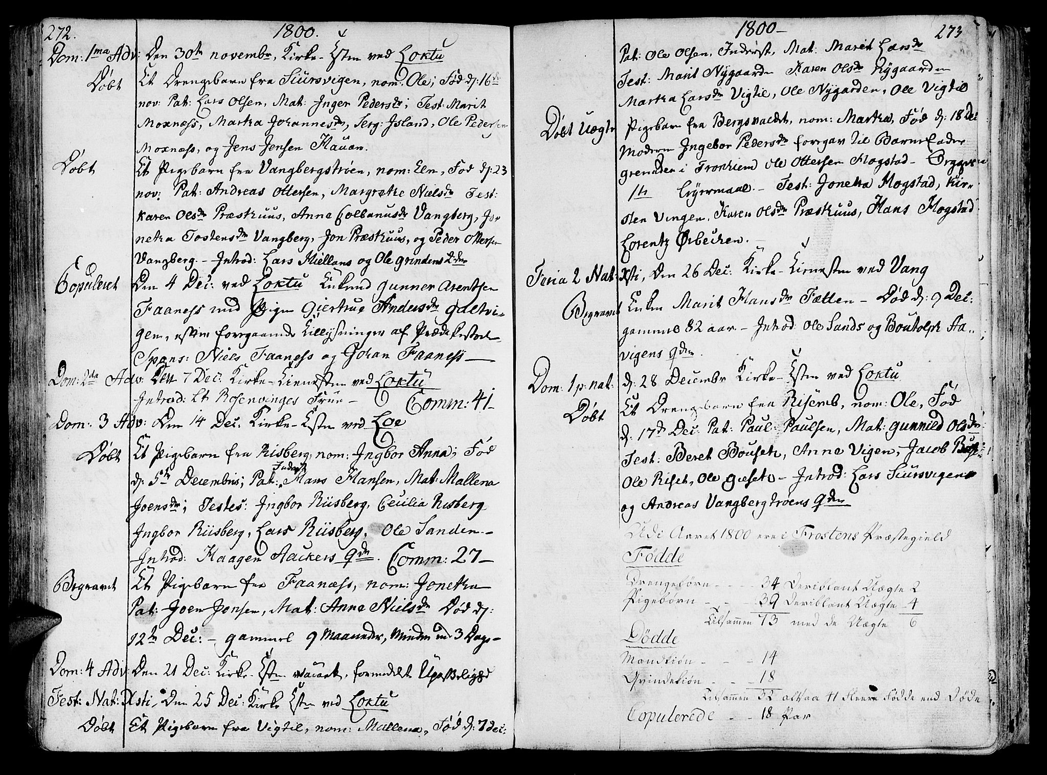 Ministerialprotokoller, klokkerbøker og fødselsregistre - Nord-Trøndelag, AV/SAT-A-1458/713/L0110: Ministerialbok nr. 713A02, 1778-1811, s. 272-273