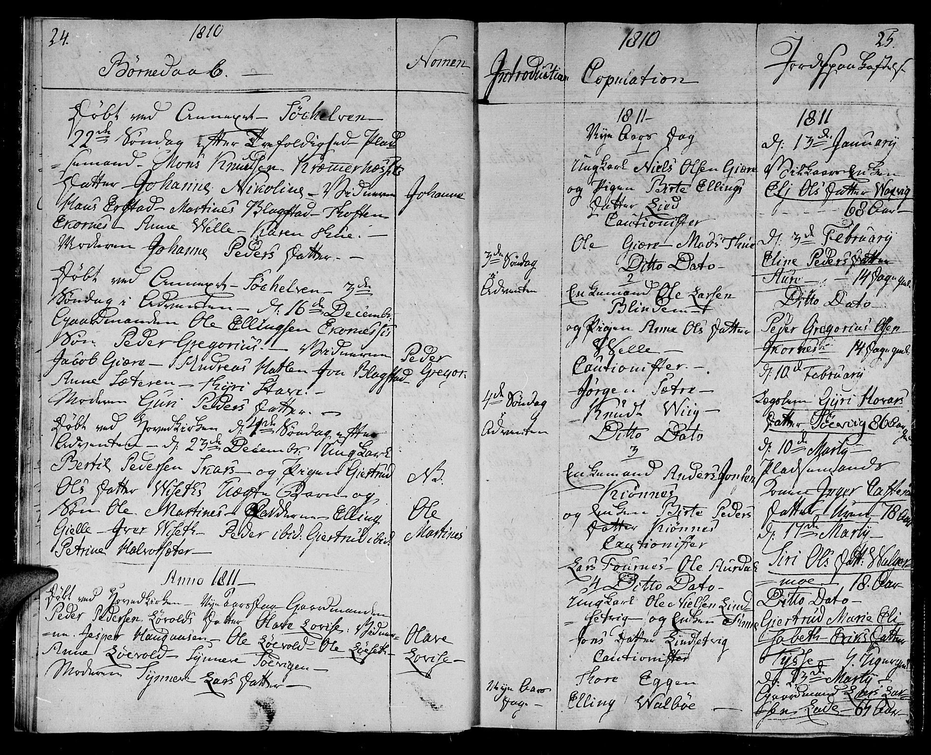 Ministerialprotokoller, klokkerbøker og fødselsregistre - Møre og Romsdal, AV/SAT-A-1454/522/L0309: Ministerialbok nr. 522A04, 1810-1816, s. 24-25