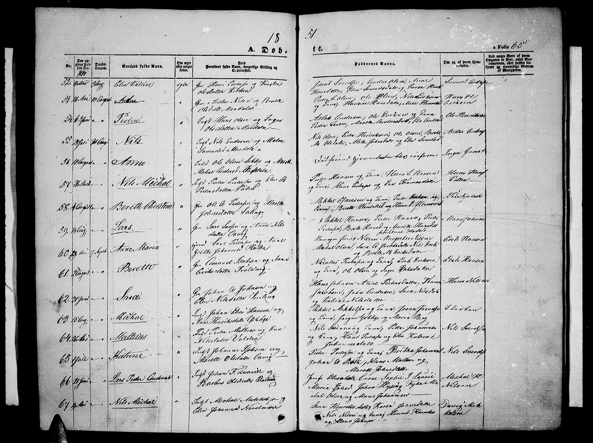 Lyngen sokneprestembete, AV/SATØ-S-1289/H/He/Heb/L0002klokker: Klokkerbok nr. 2, 1839-1860, s. 65