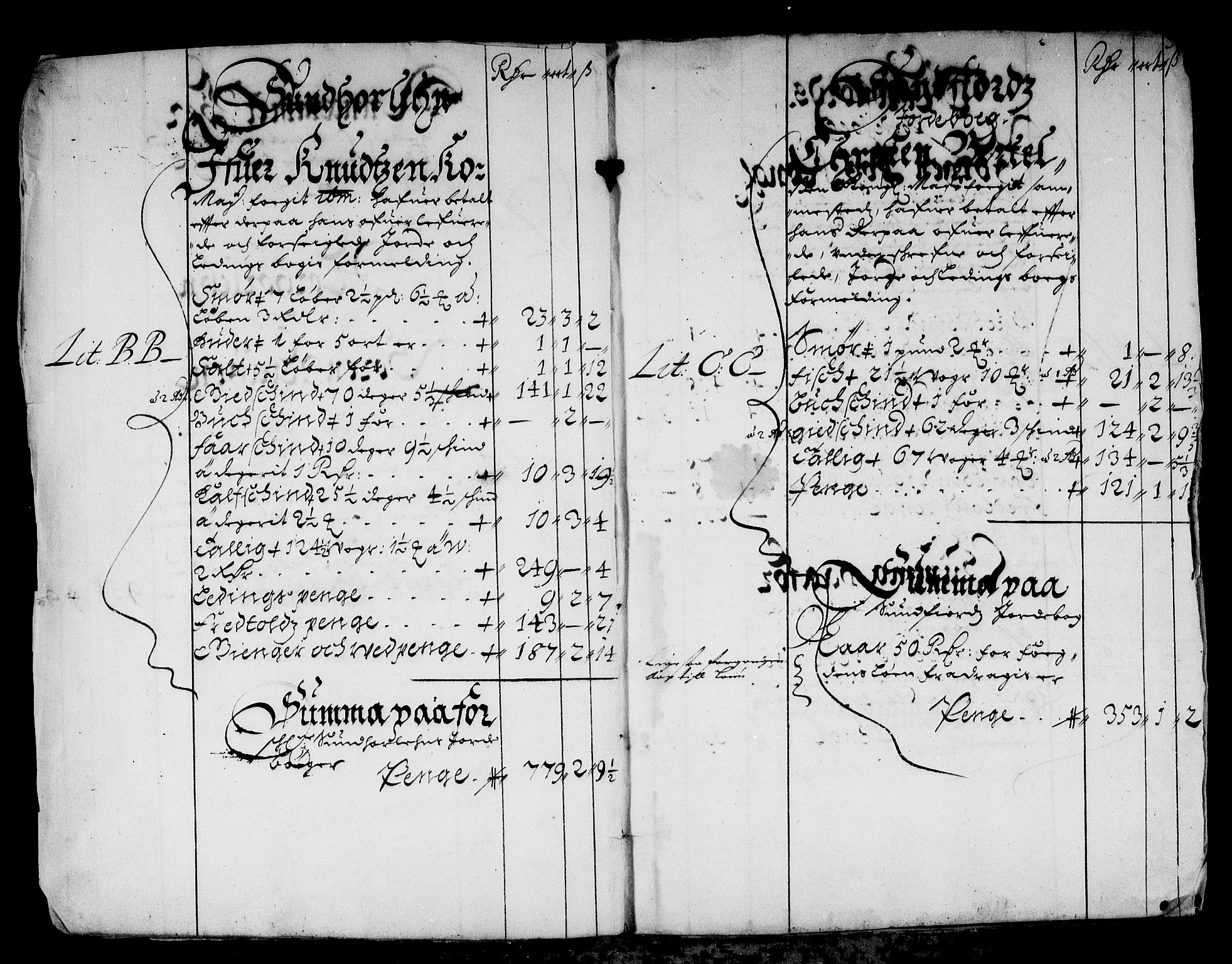 Rentekammeret inntil 1814, Reviderte regnskaper, Stiftamtstueregnskaper, Bergen stiftamt, RA/EA-6043/R/Rc/L0015: Bergen stiftamt, 1664-1665