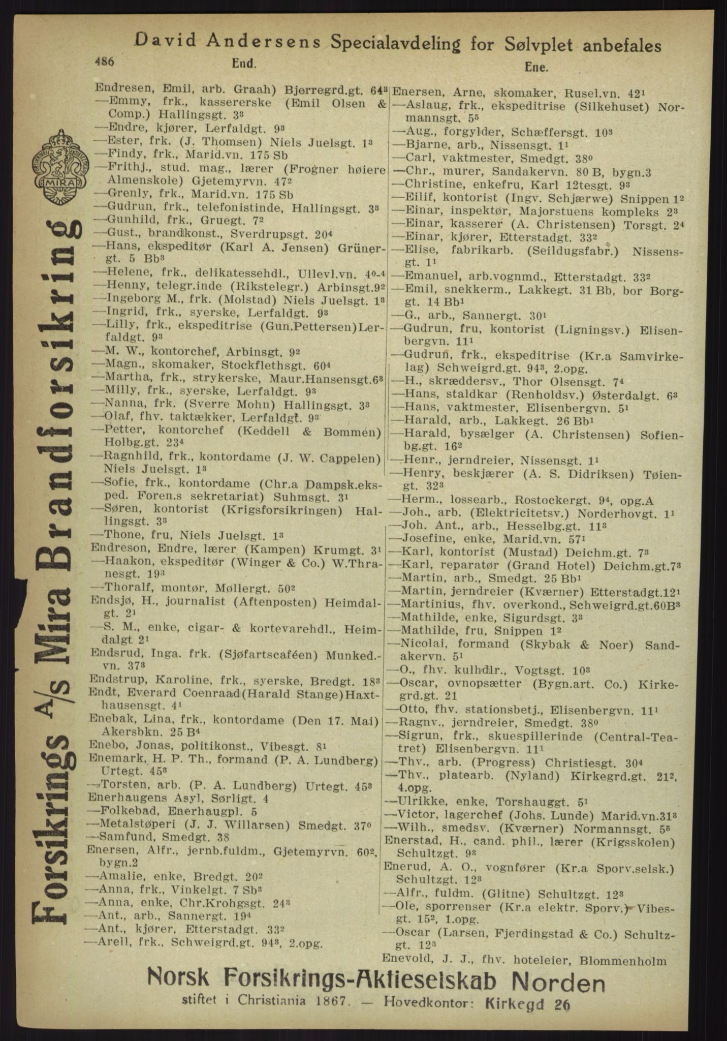 Kristiania/Oslo adressebok, PUBL/-, 1918, s. 511