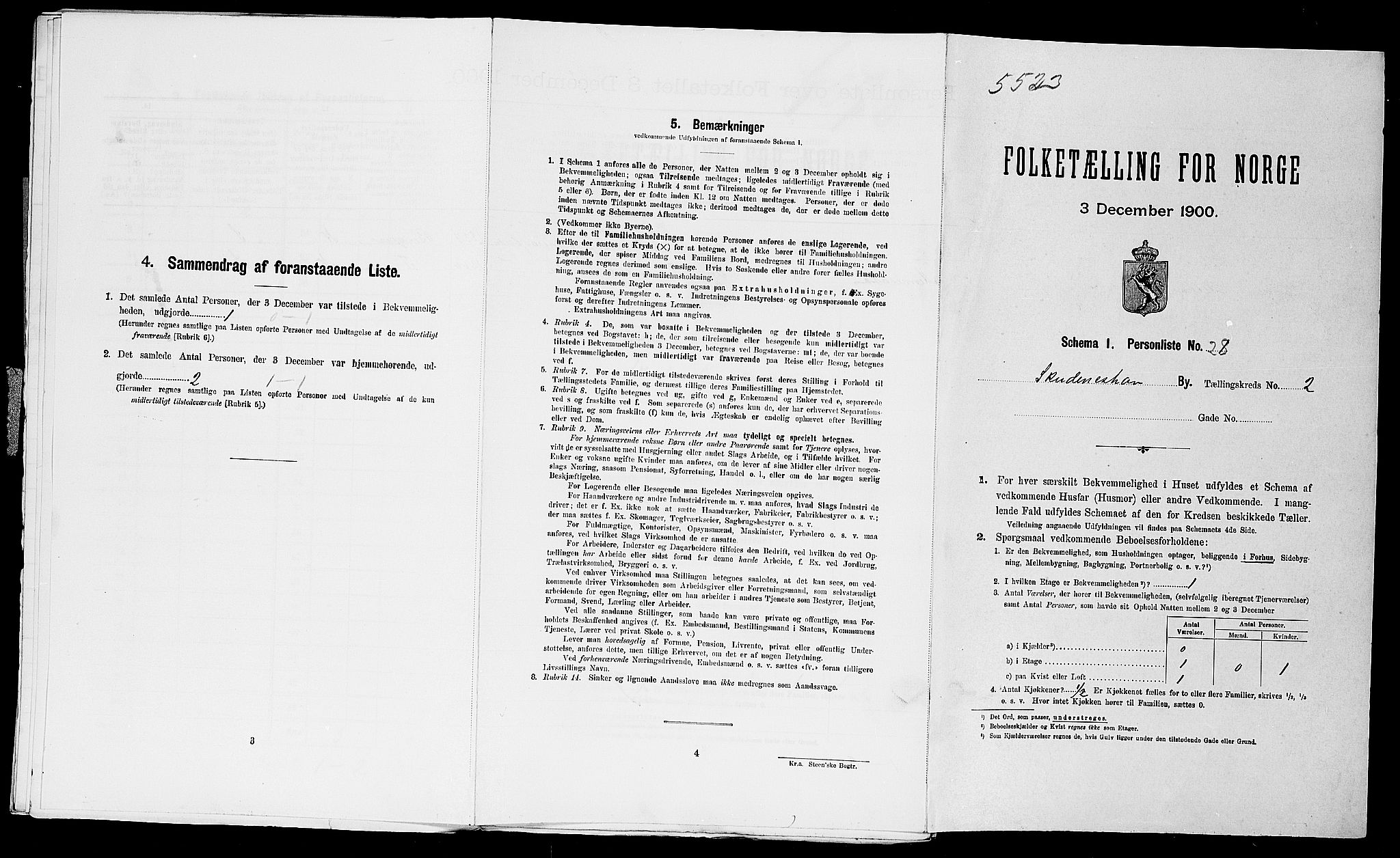 SAST, Folketelling 1900 for 1104 Skudeneshavn ladested, 1900, s. 72