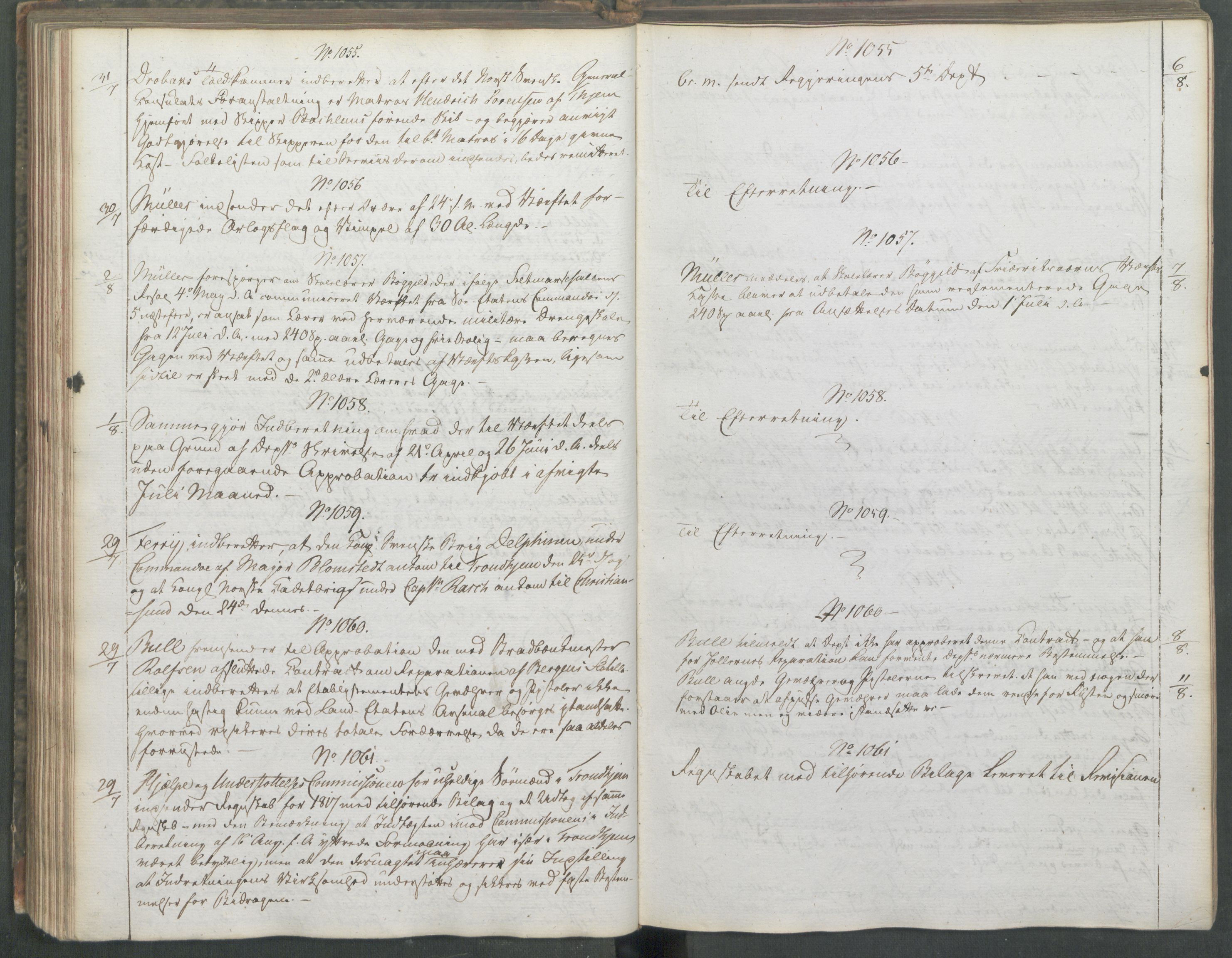 Marinedepartementet/ Marine- og postdepartementet, AV/RA-RAFA-3792/C/L0006: 7de Departements Journal, 1818