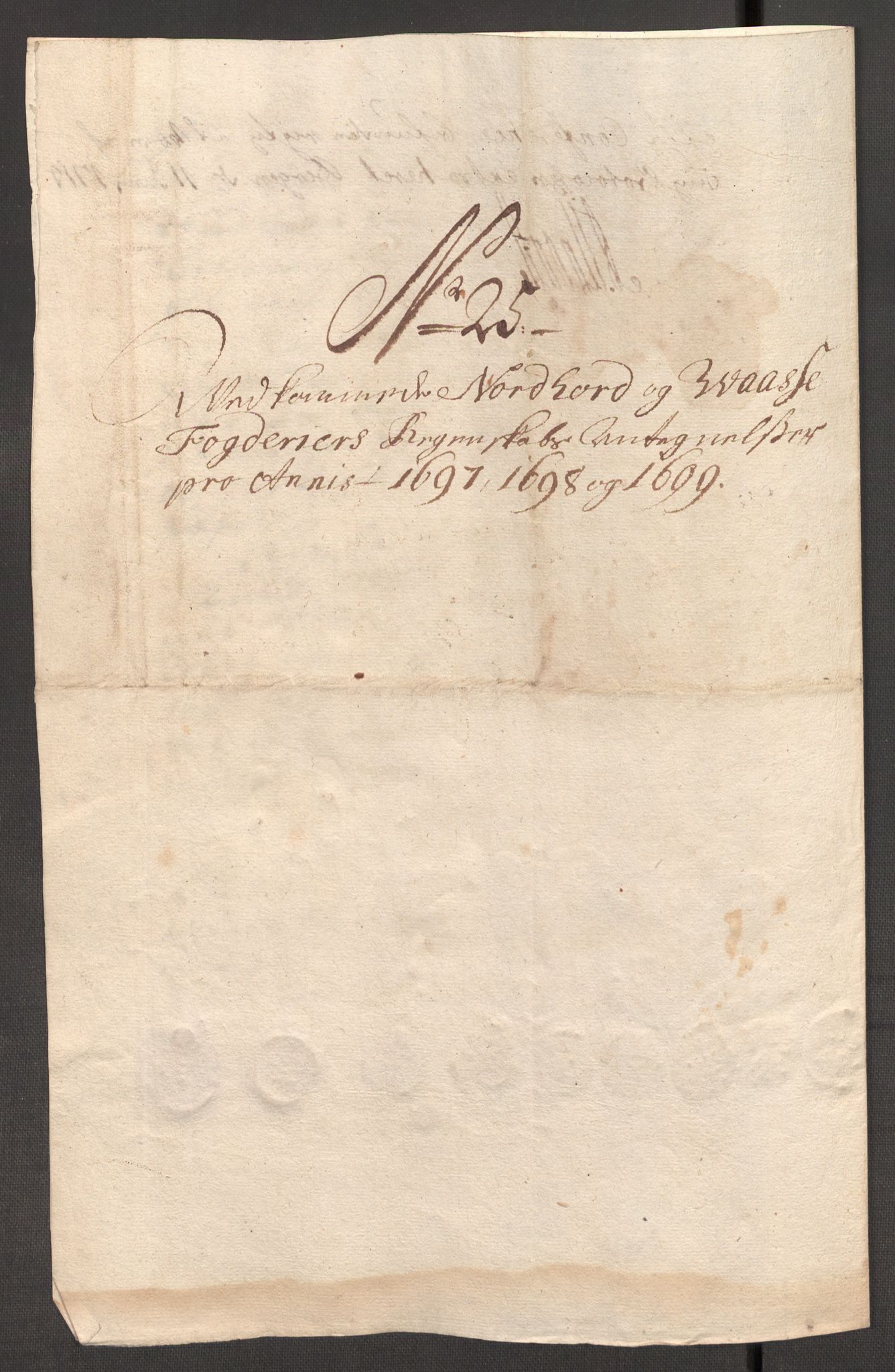 Rentekammeret inntil 1814, Reviderte regnskaper, Fogderegnskap, AV/RA-EA-4092/R51/L3184: Fogderegnskap Nordhordland og Voss, 1698-1699, s. 546